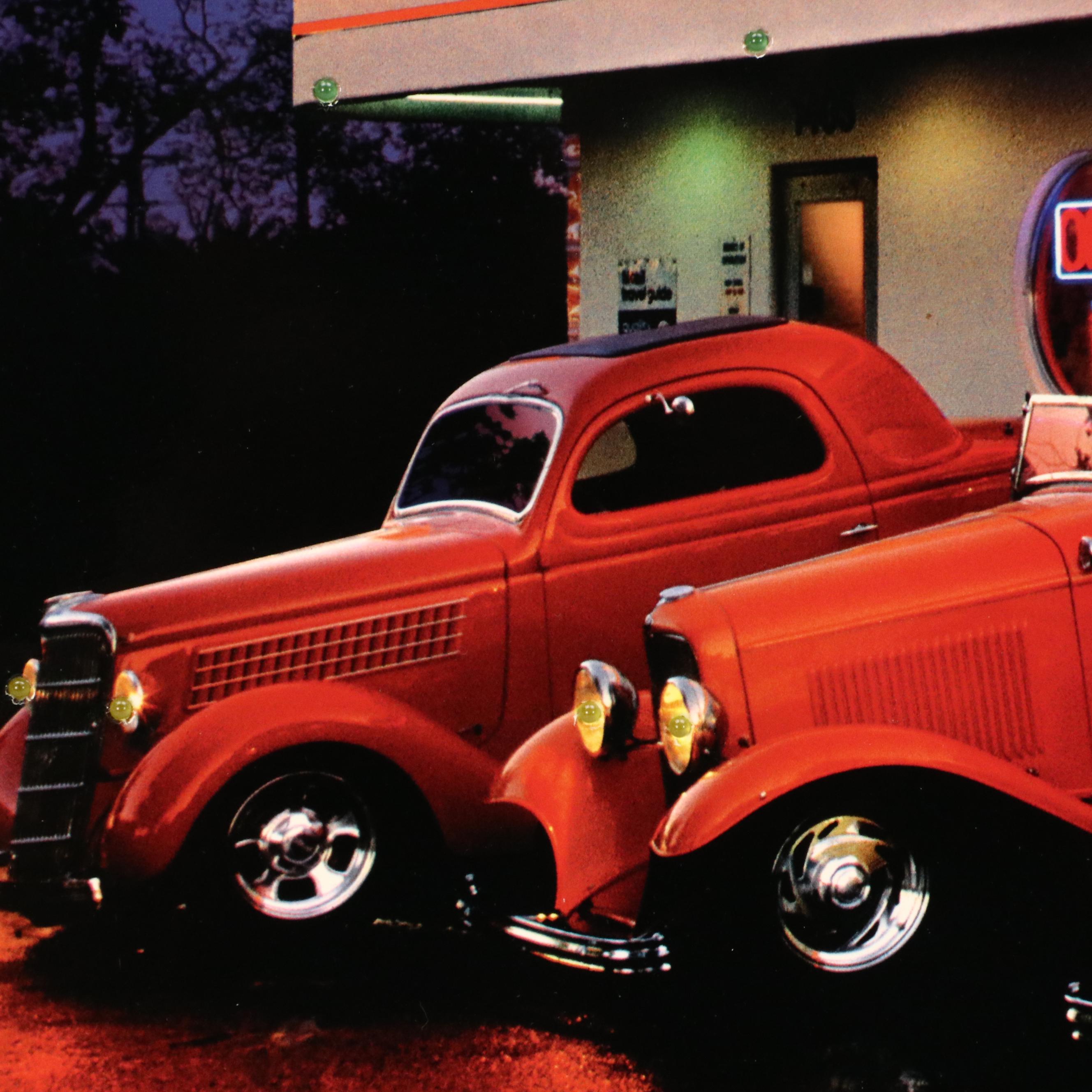 Light-Up Offset Lithograph "Route 66 Diner," Late 20th Century