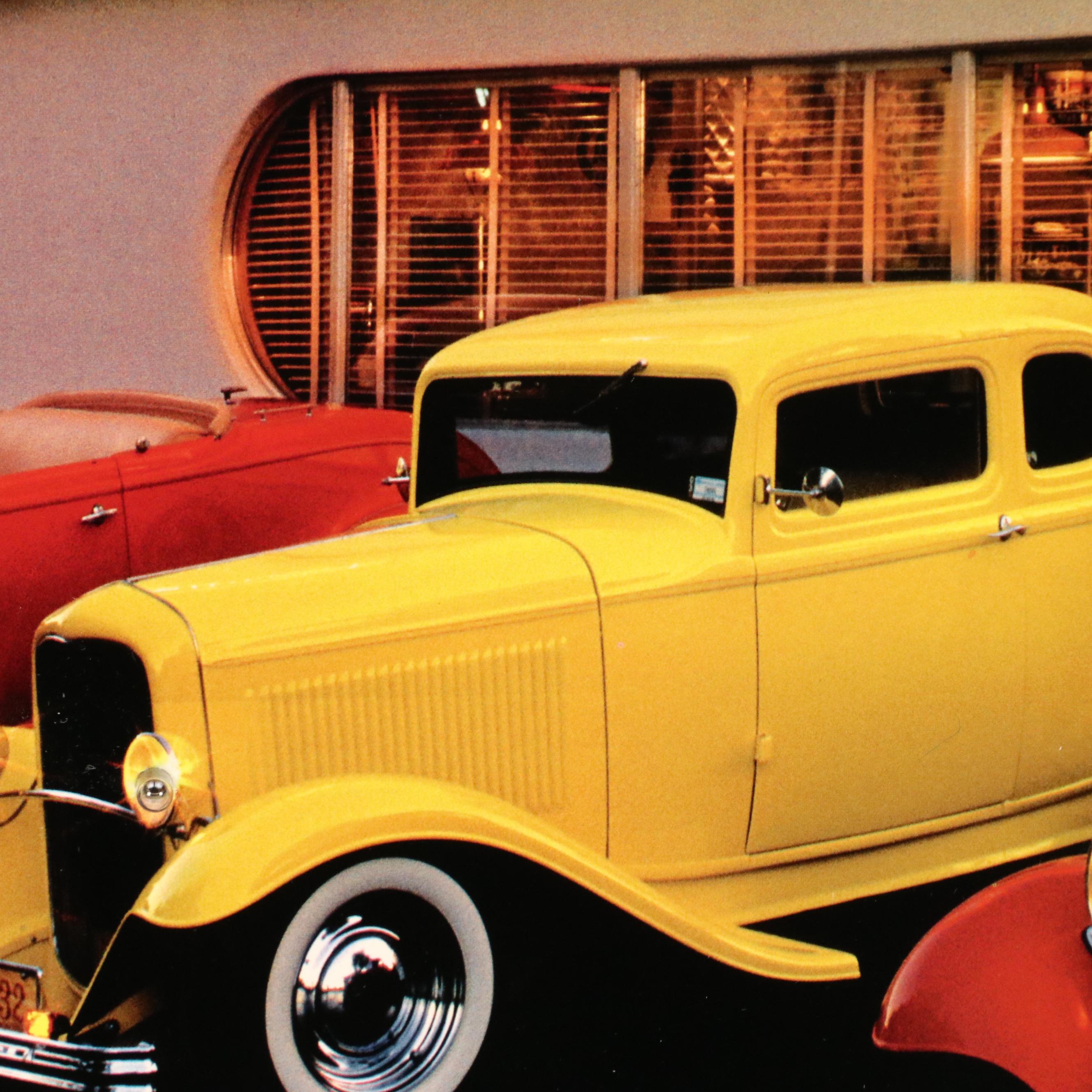 Light-Up Offset Lithograph "Route 66 Diner," Late 20th Century