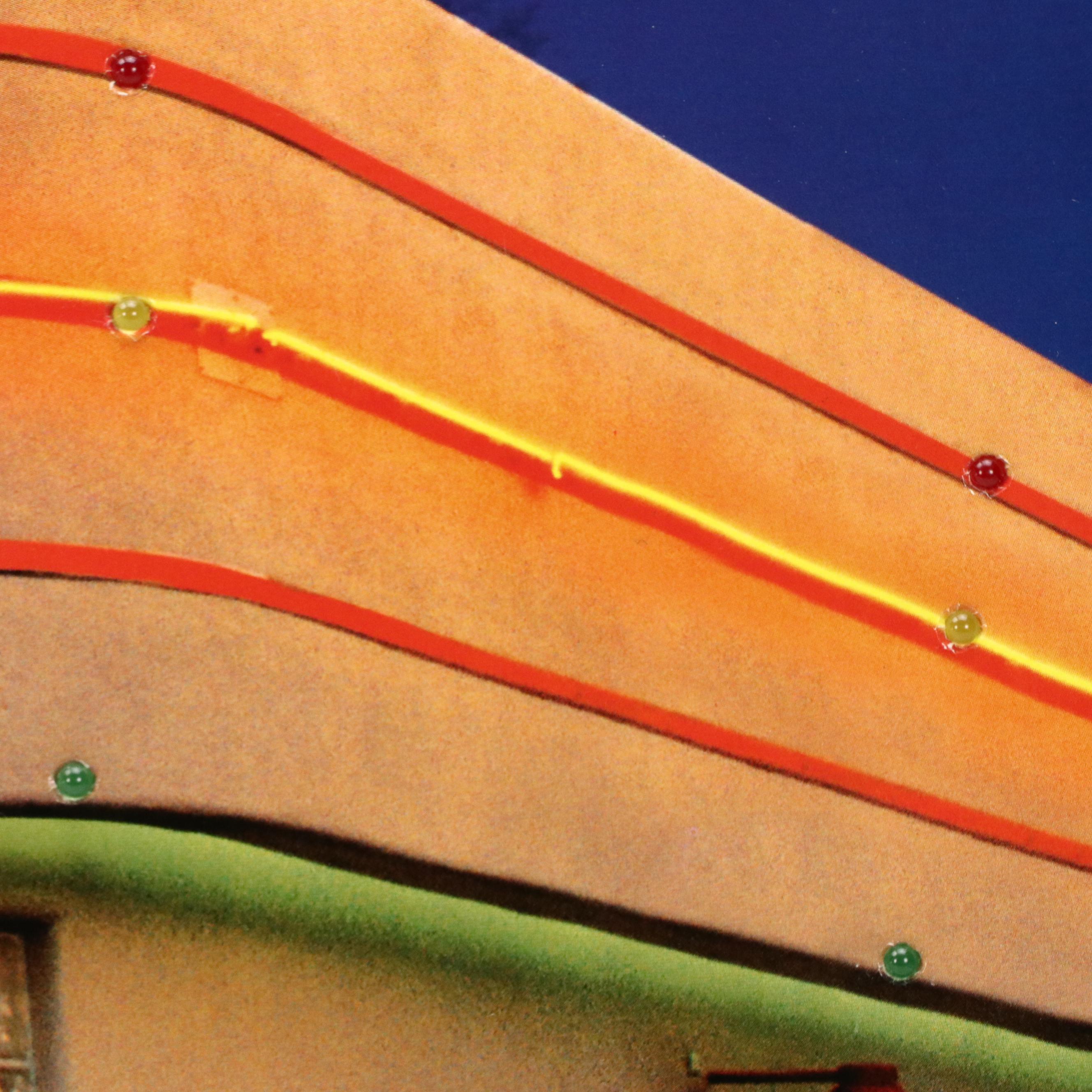 Light-Up Offset Lithograph "Route 66 Diner," Late 20th Century