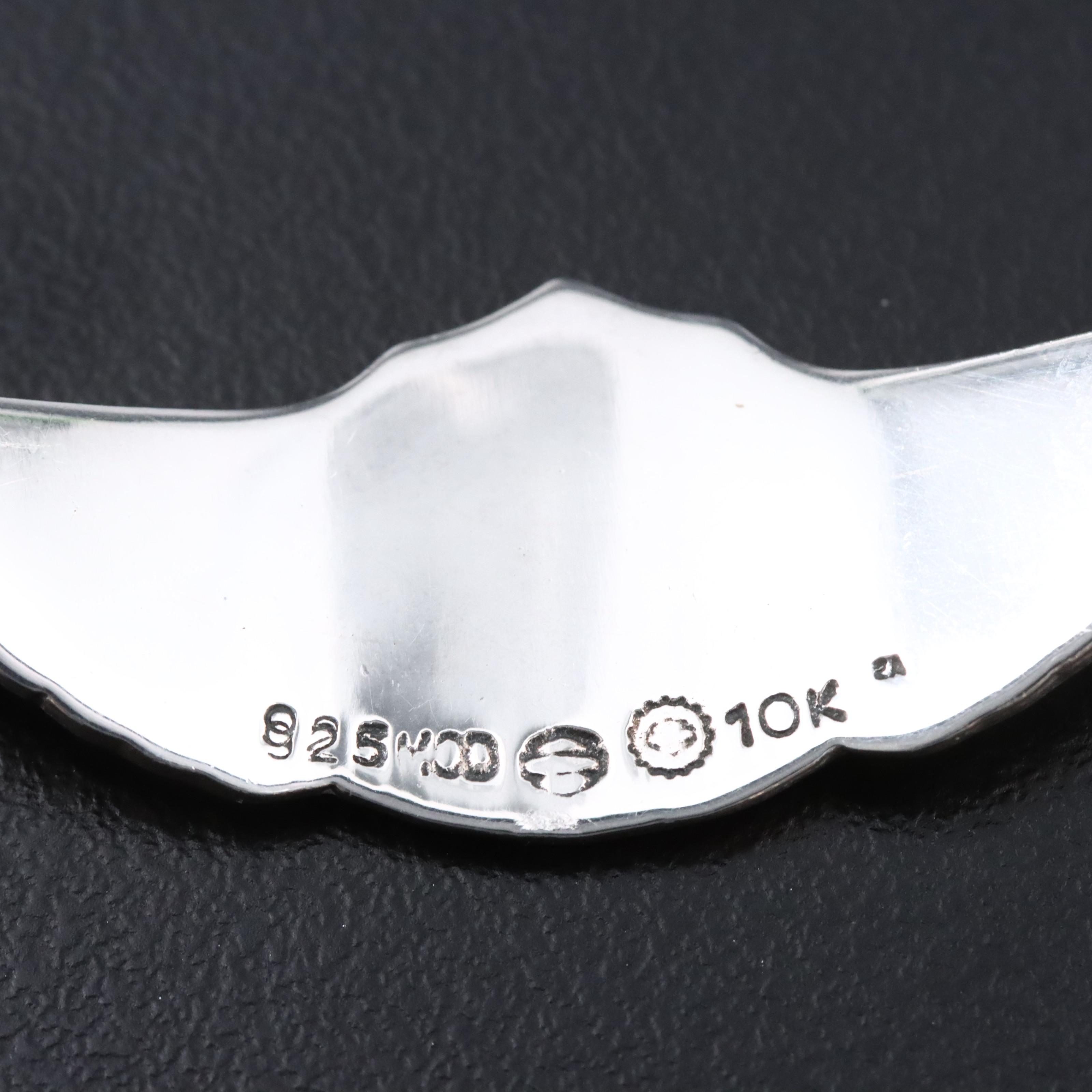 Harley Davidson Sterling & Leather 100 Year Anniversary Bracelet with 10K Accent