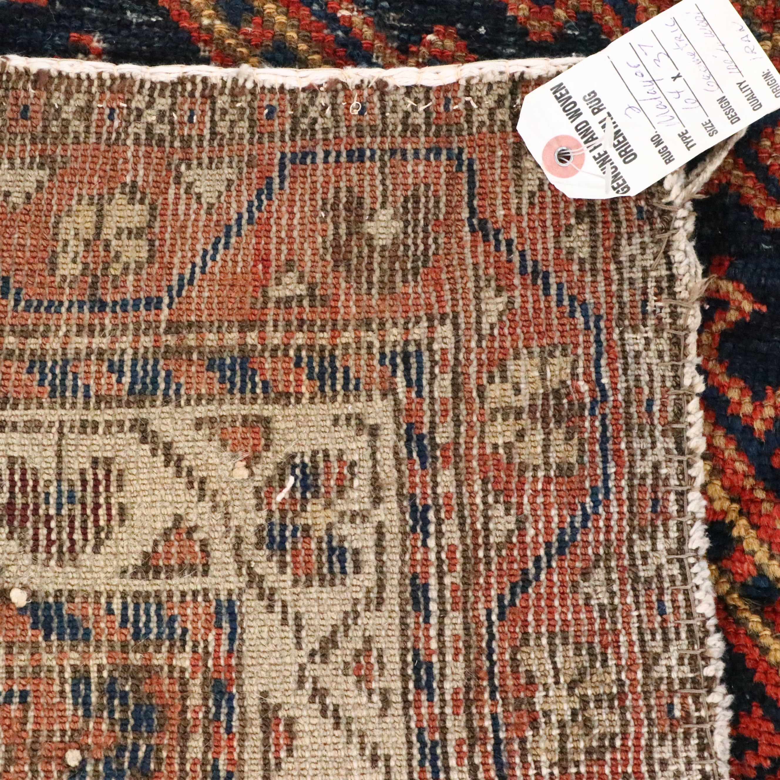 3'8 x 6'6 Hand-Knotted Persian Malayer Area Rug