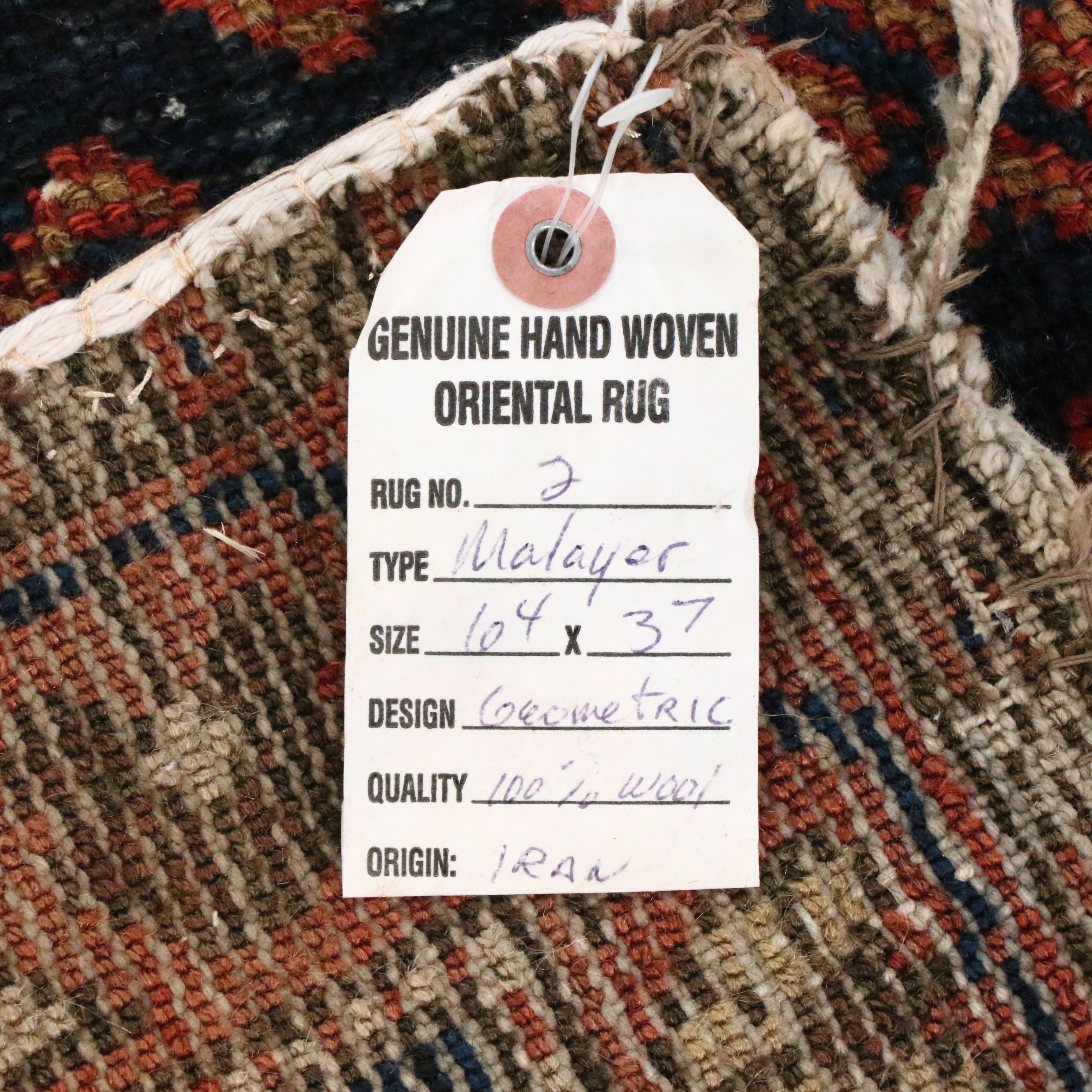 3'8 x 6'6 Hand-Knotted Persian Malayer Area Rug