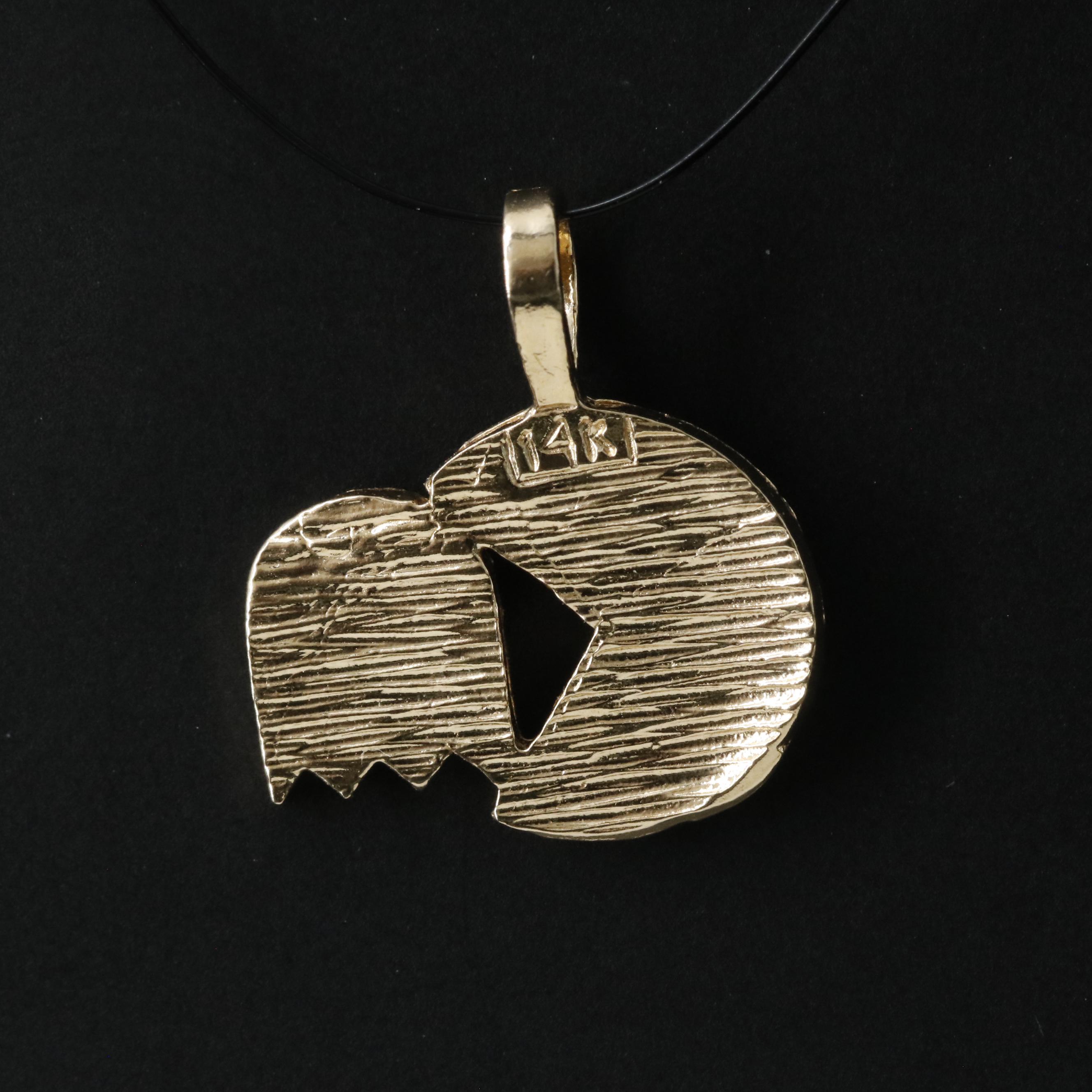 14K Video Game Character Pendant