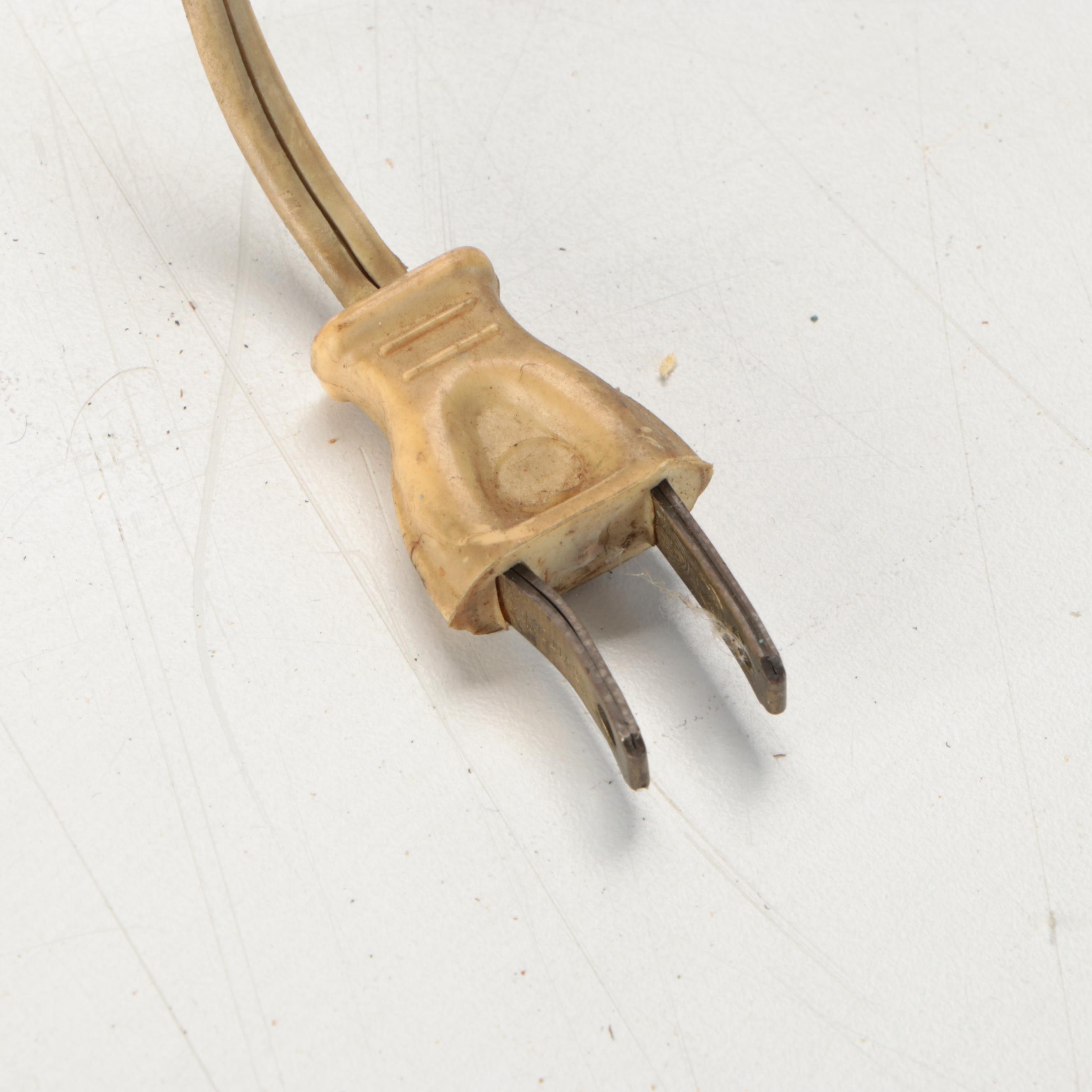 Pair of Mid Century Modern Turquoise Textured Abstract Table Lamps