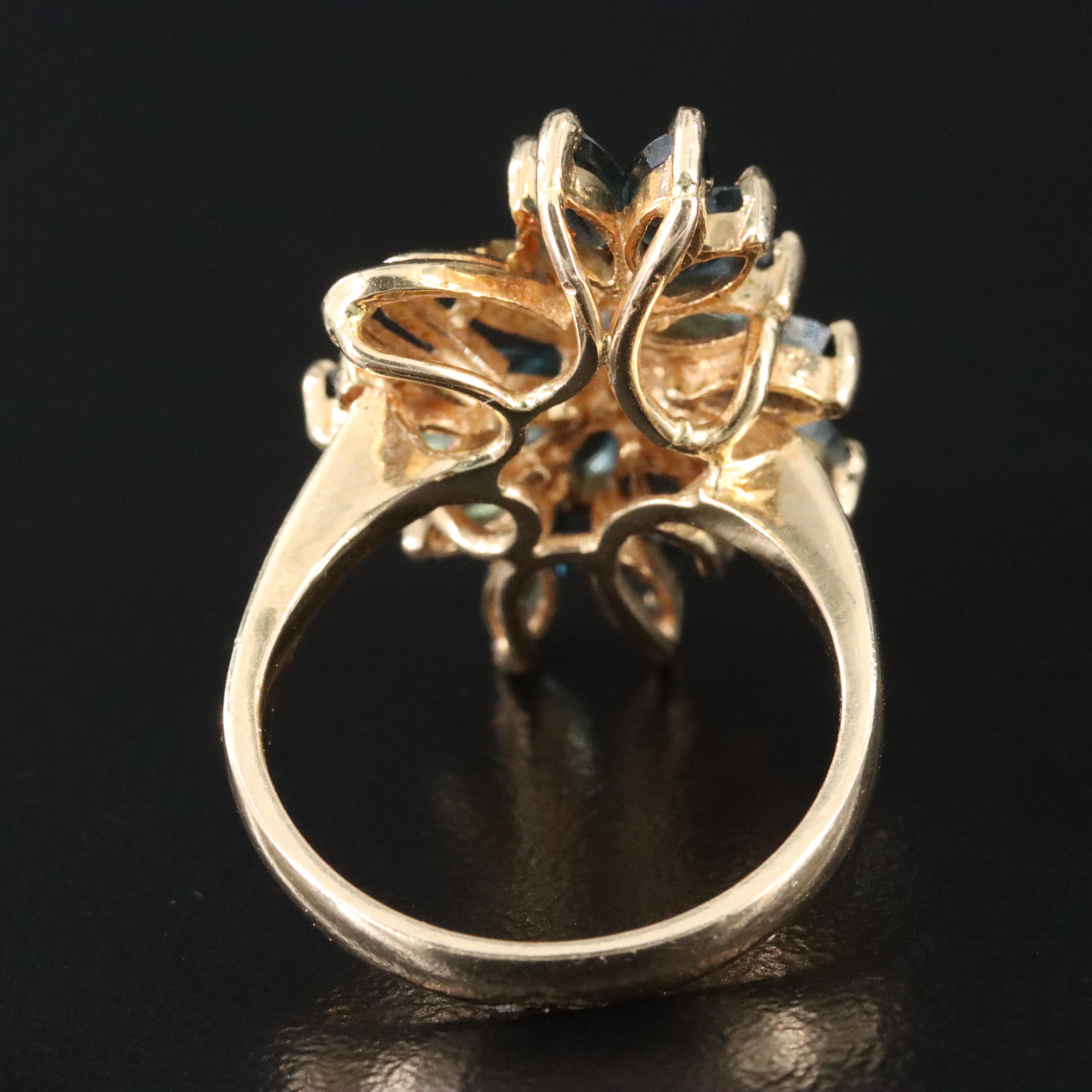 14K Sapphire and Diamond Ring