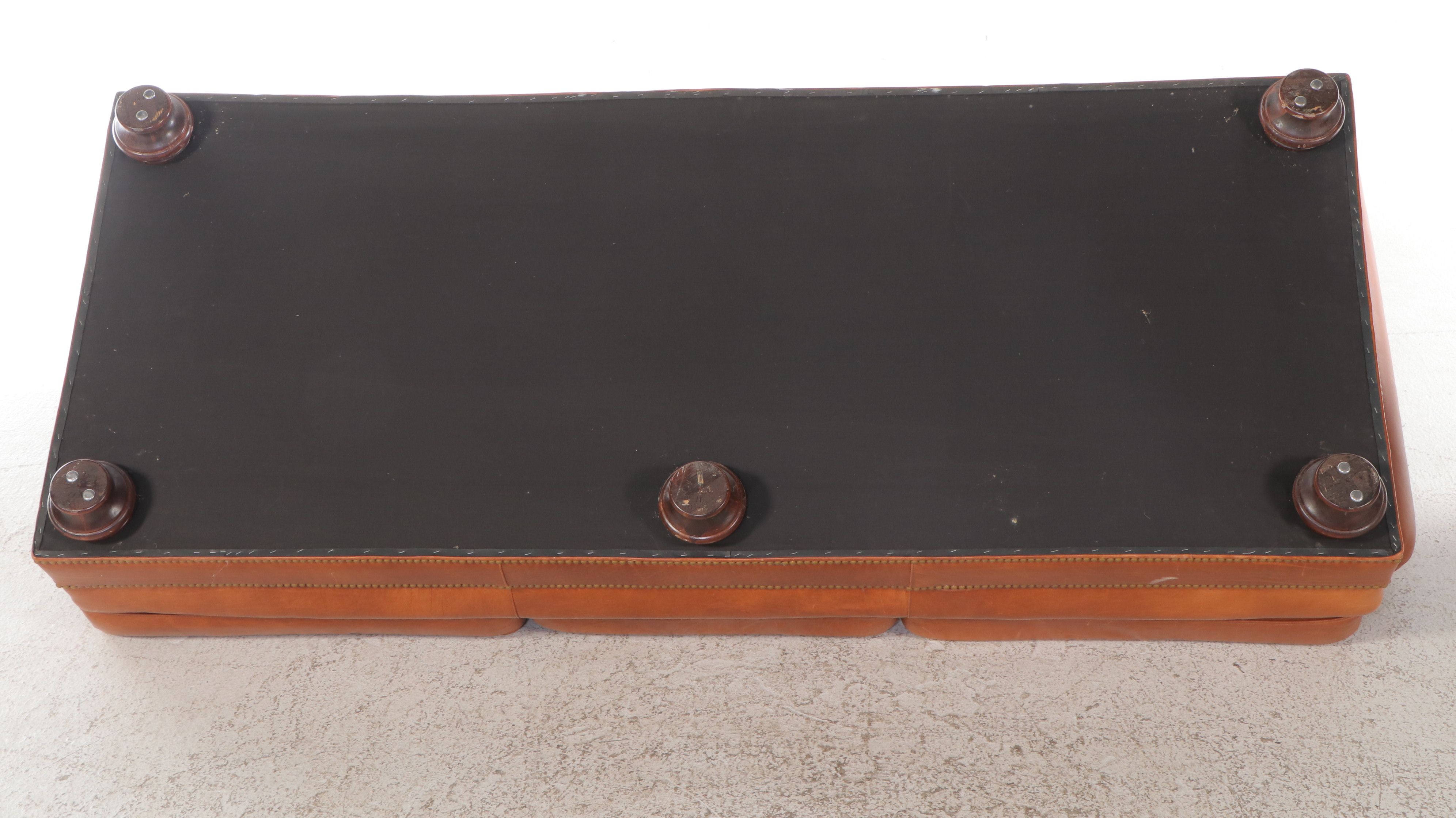 Leathercraft Inc. Brown Leather Sofa