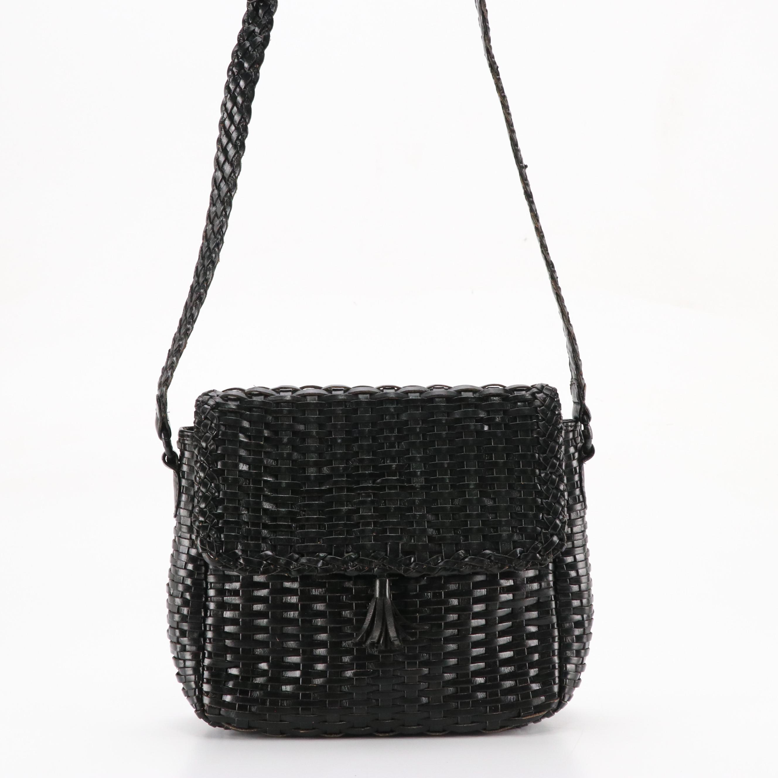 Talbots Wicker Woven Leather Crossbody Bag, Other Eel Skin Clutch, and More