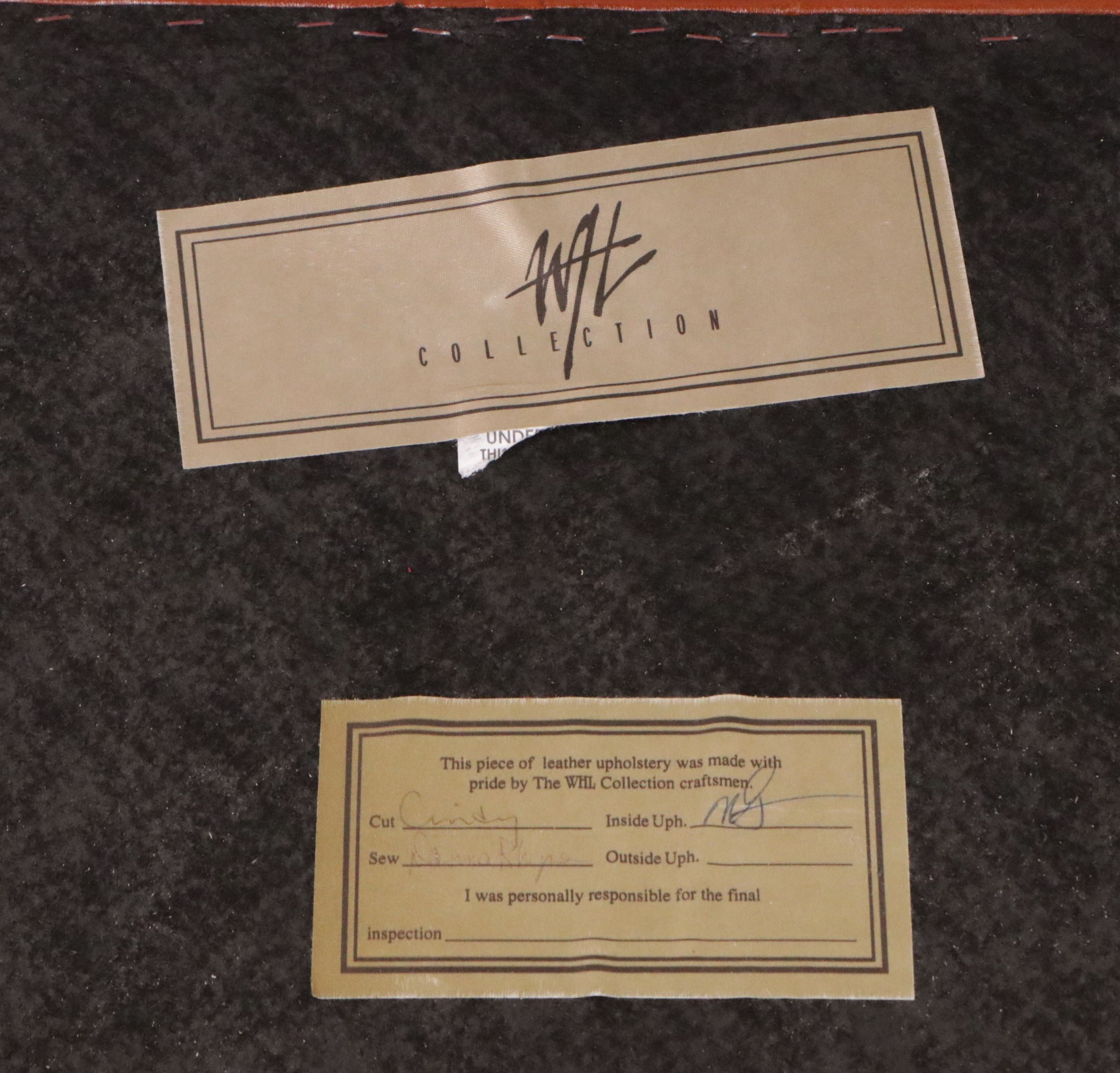 Wesley Hall "Barrington" Chestnut Brown Leather Armchair and Ottoman