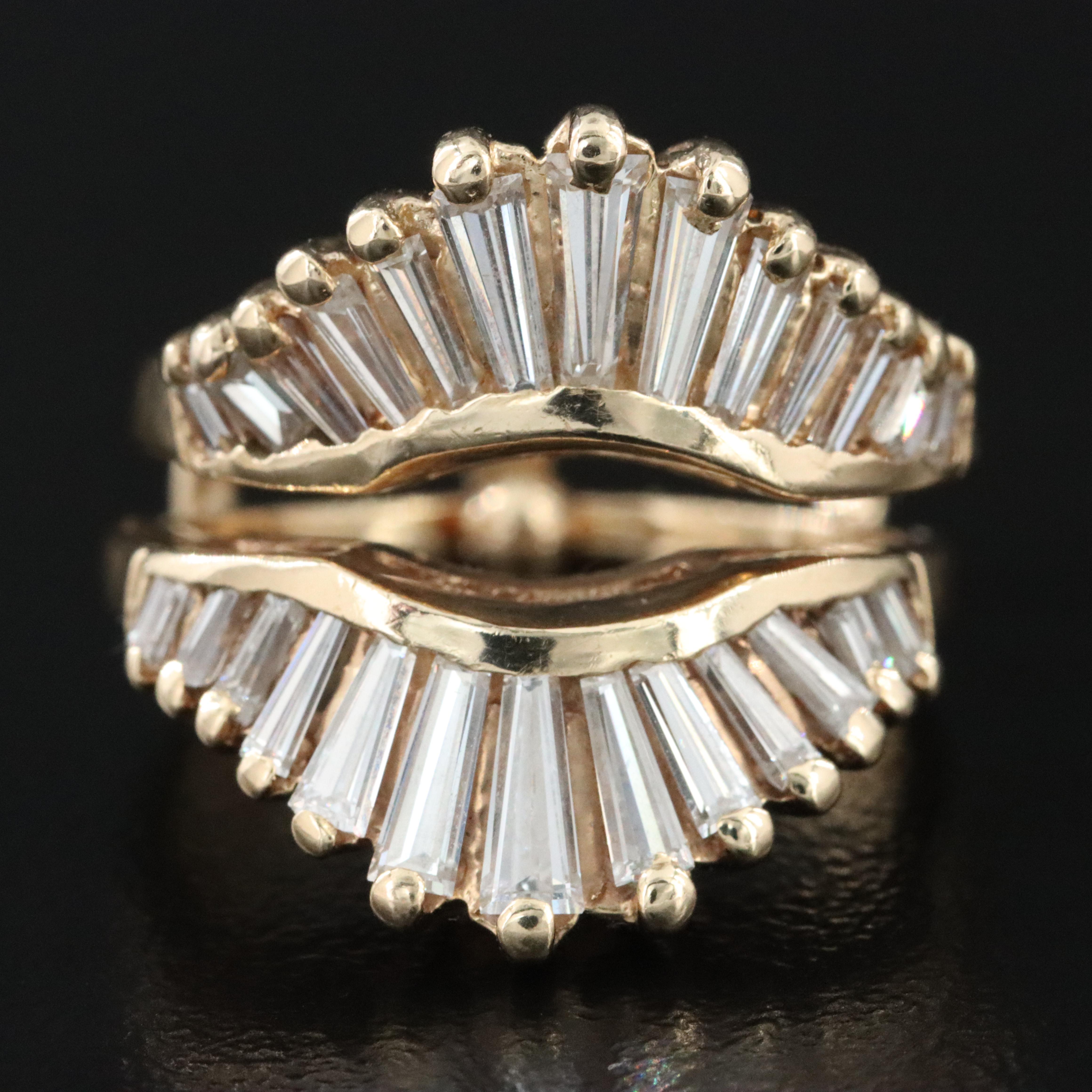 14K 1.05 CTW Diamond Enhancer Ring