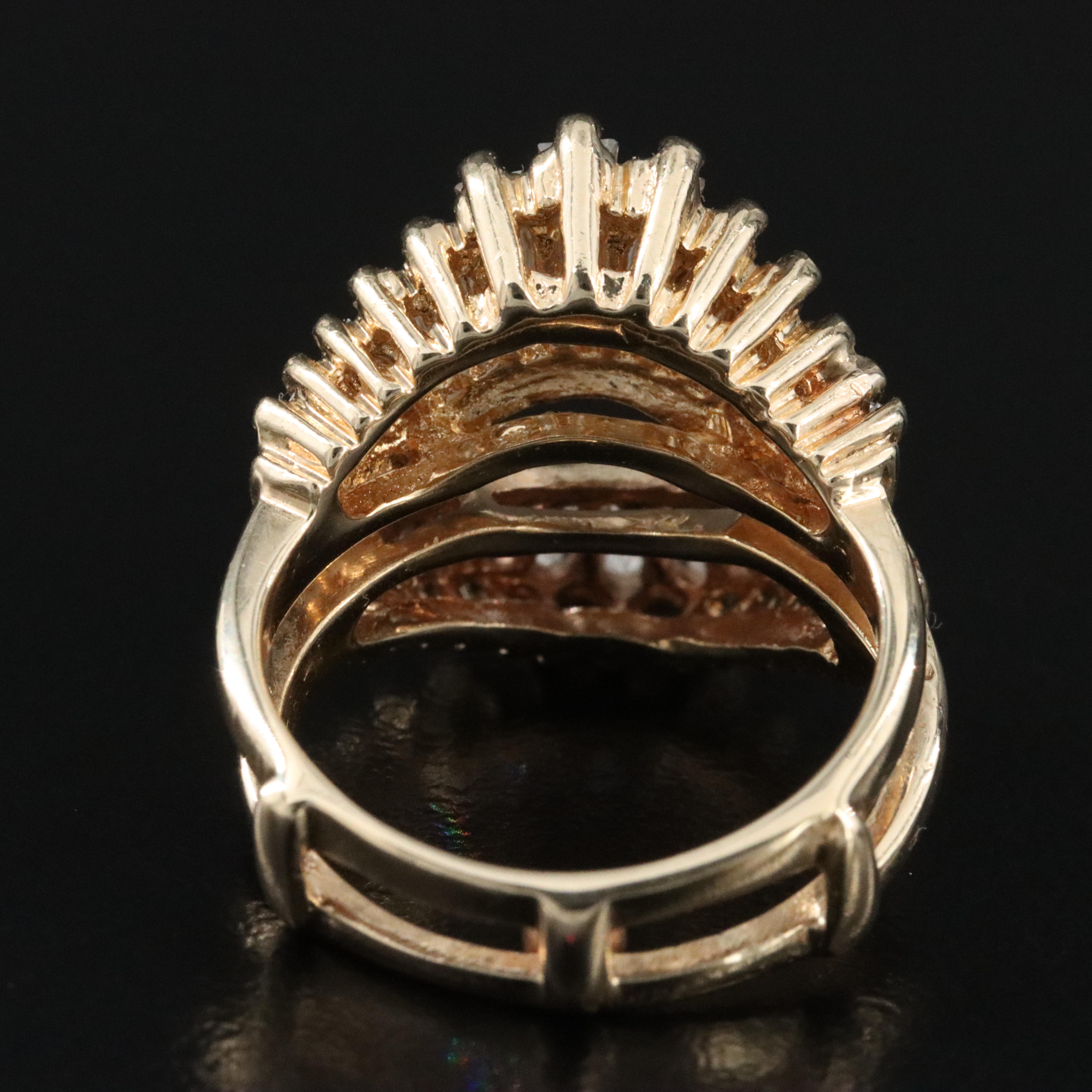 14K 1.05 CTW Diamond Enhancer Ring