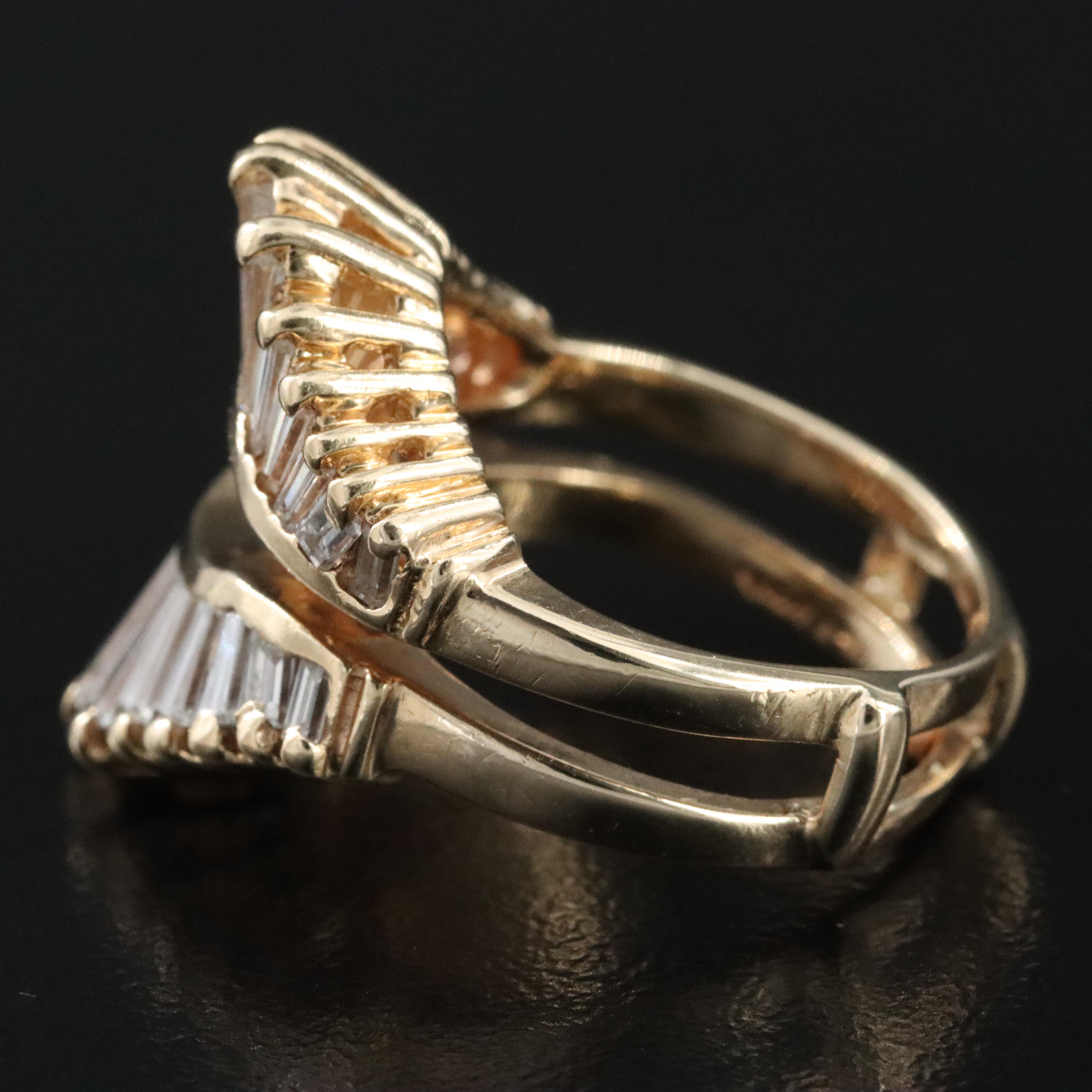 14K 1.05 CTW Diamond Enhancer Ring