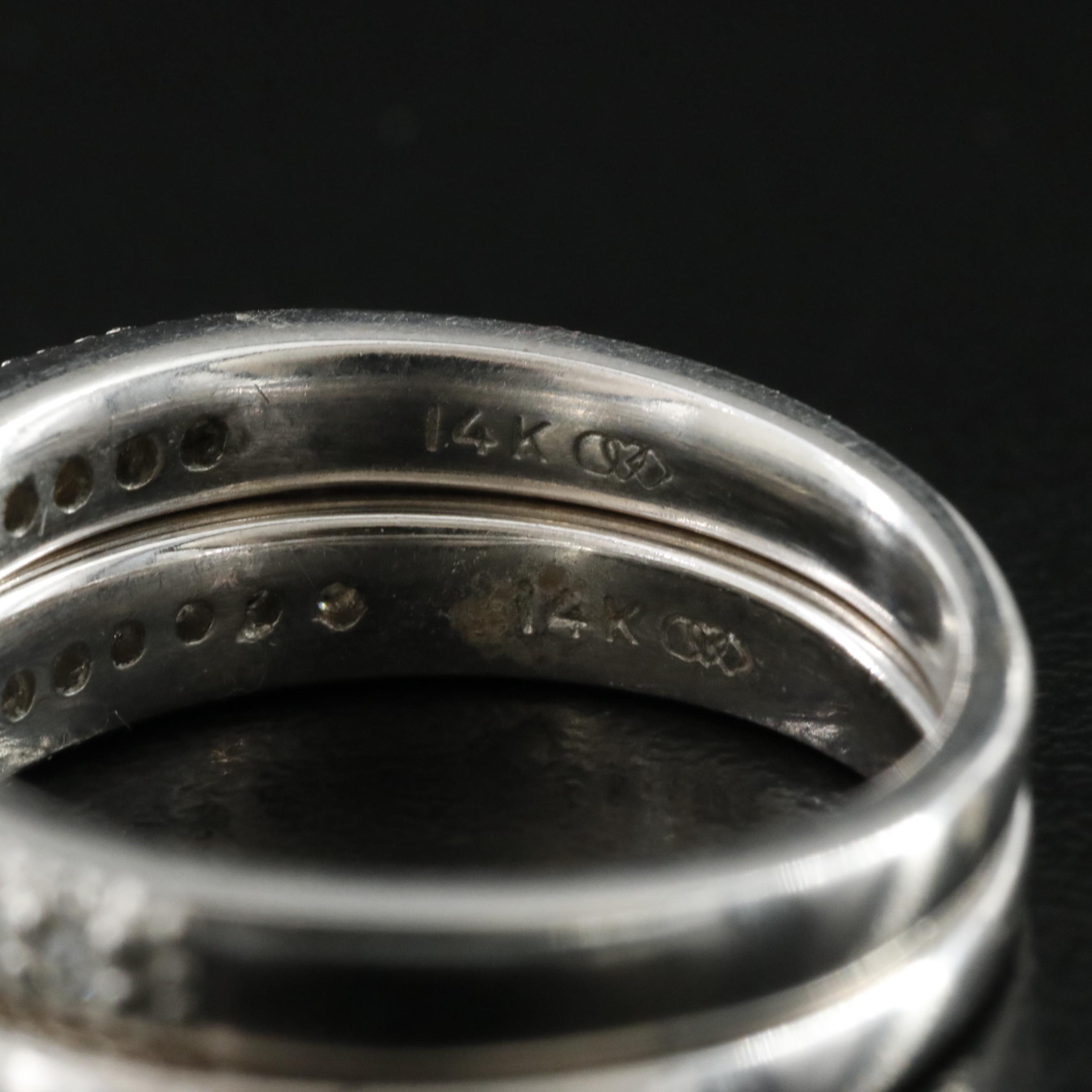 14K 0.93 CTW Diamond Ring Set