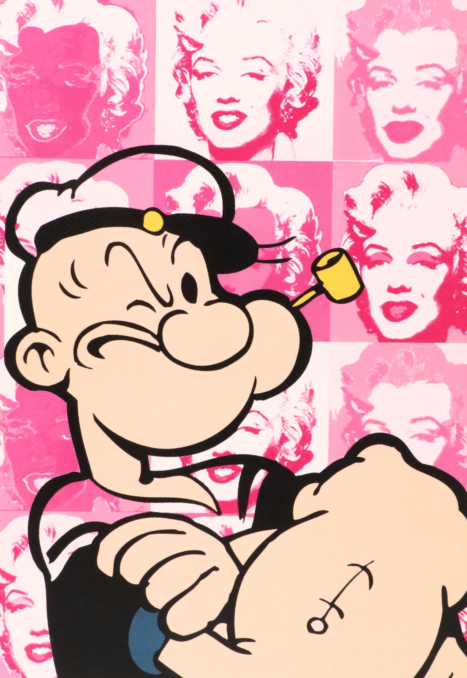 Death NYC Pop Art Digital Print with Popeye and Marilyn Monroe, 2020