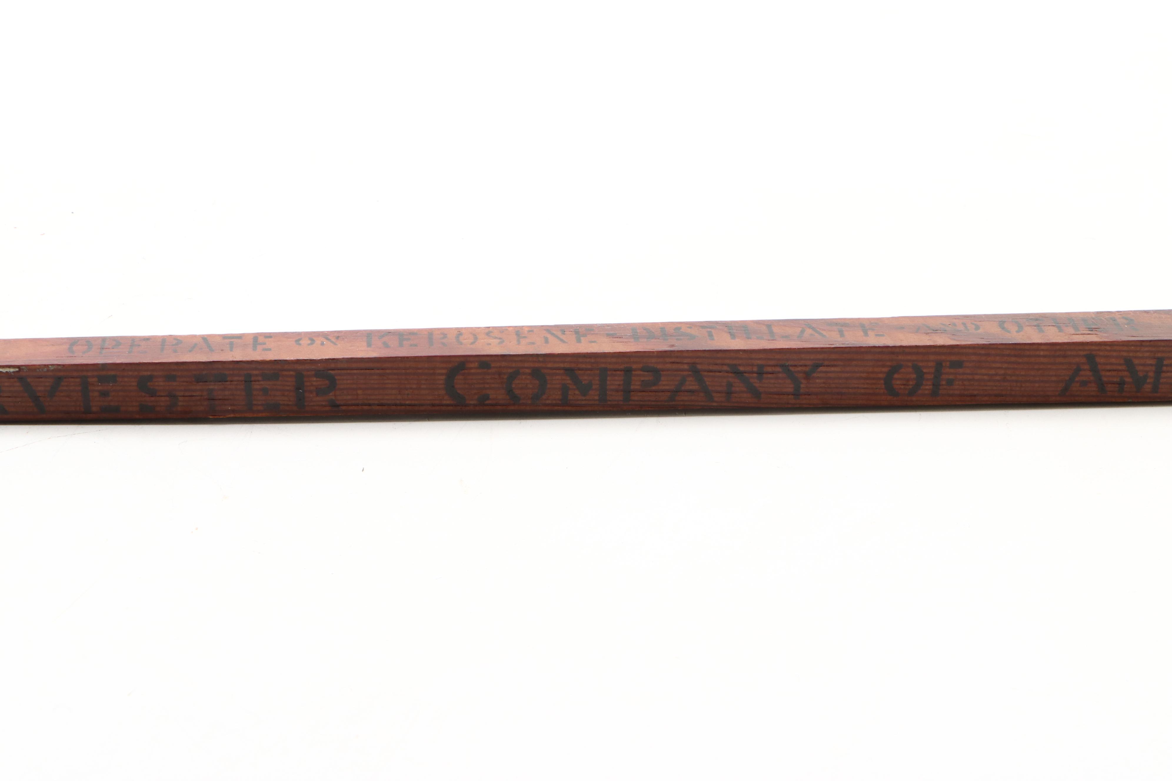 Pair of Tractor Kerosene Distillate Wooden Fuel Measuring Sticks