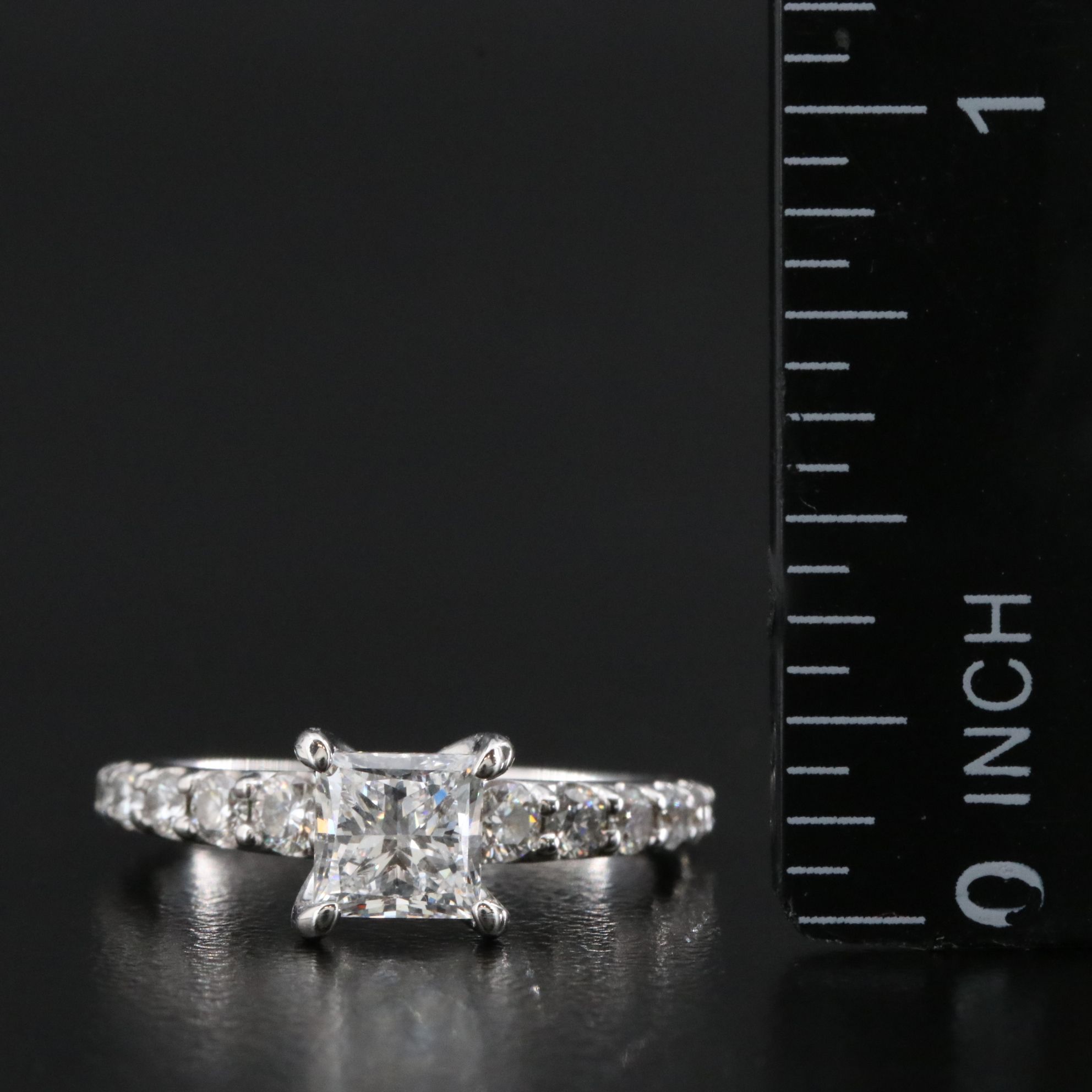14K 1.58 CTW Diamond Ring with Lab Grown Center