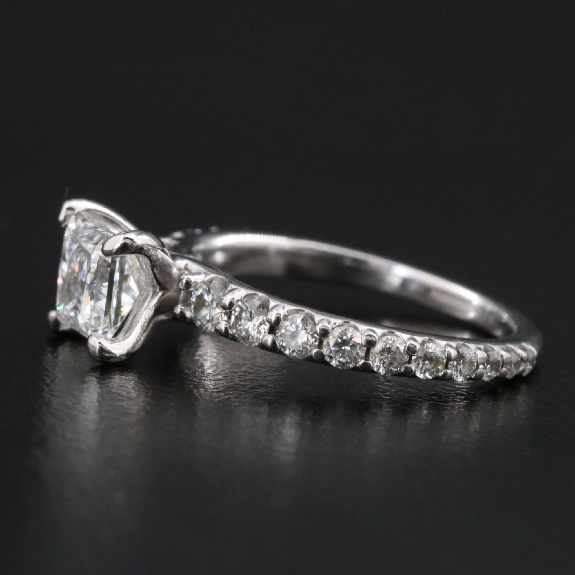 14K 1.58 CTW Diamond Ring with Lab Grown Center