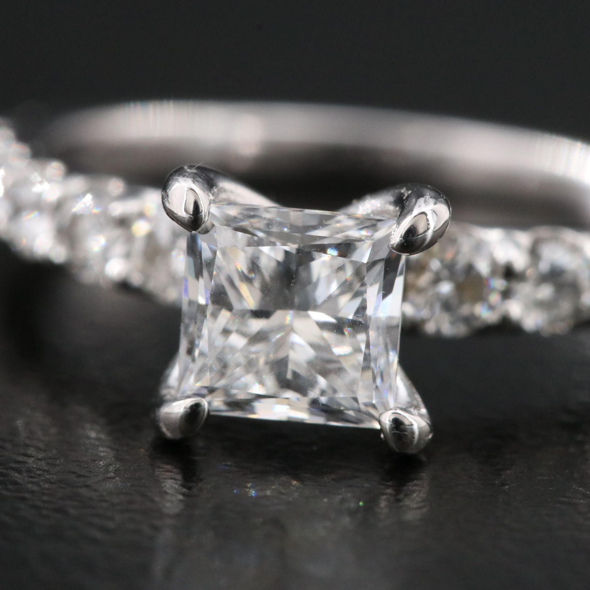 14K 1.58 CTW Diamond Ring with Lab Grown Center