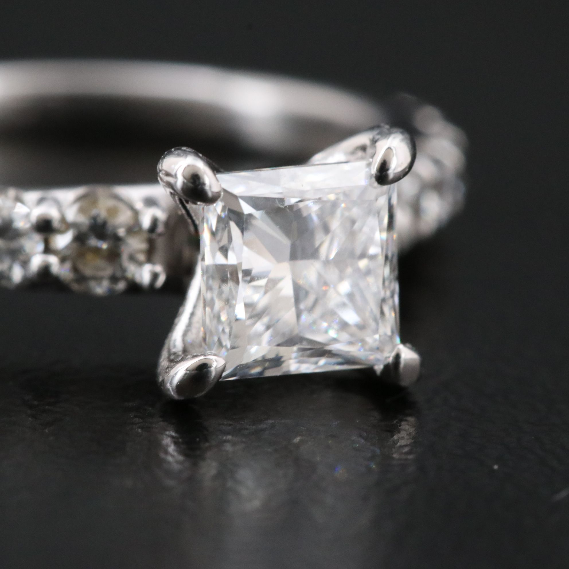 14K 1.58 CTW Diamond Ring with Lab Grown Center