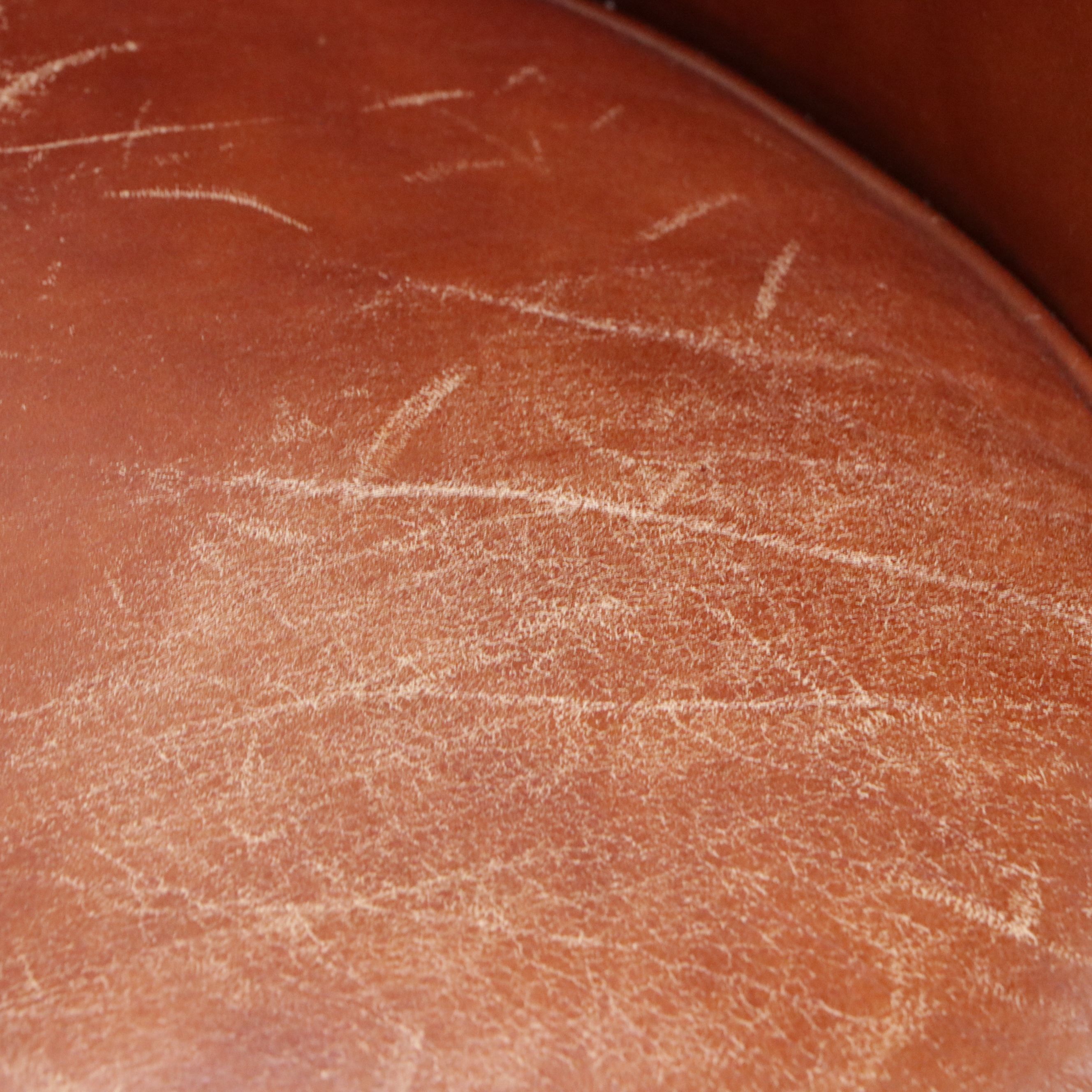 Michael C. Smith Jasper Furniture Leather Barrel Chair