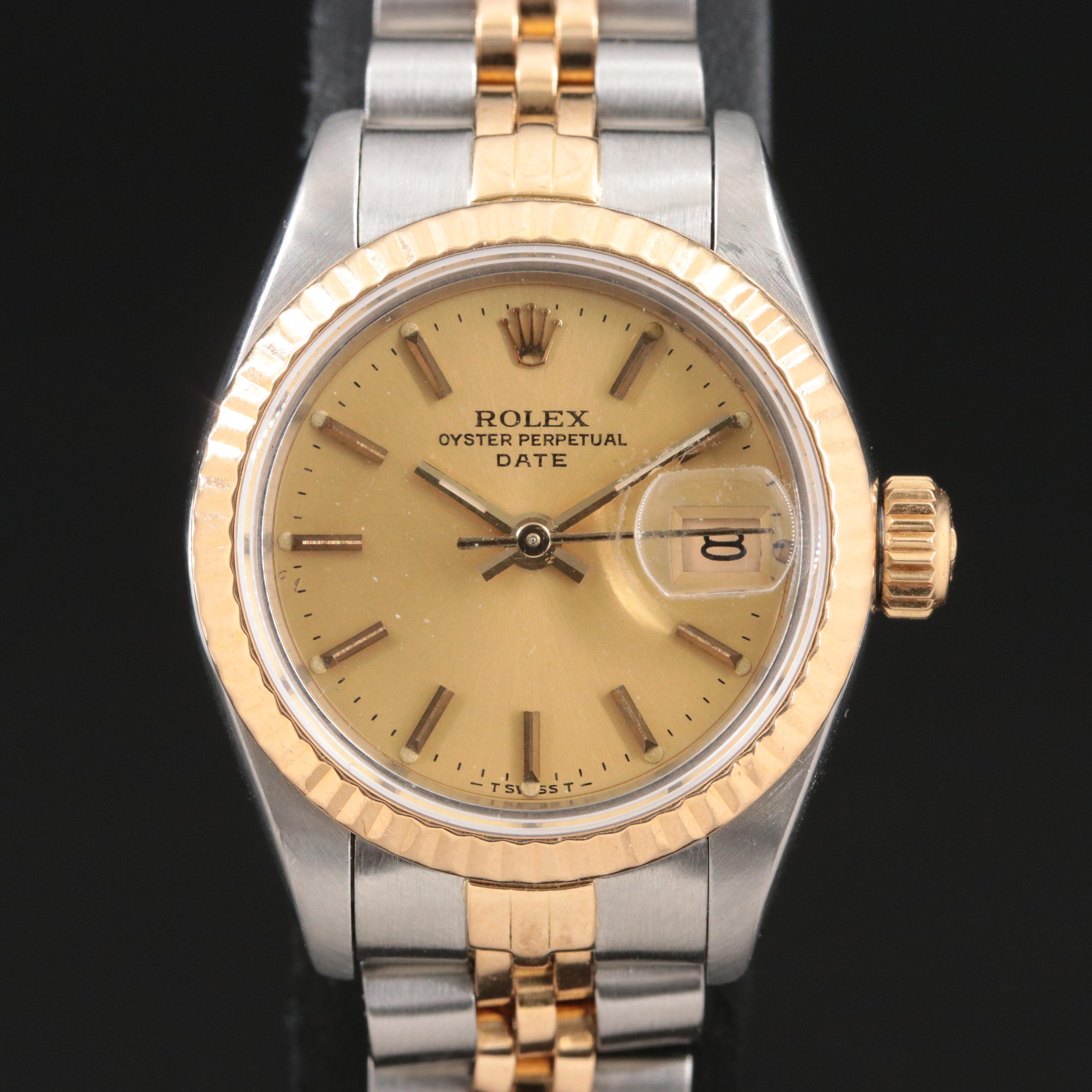 1983 Rolex Oyster Perpetual 18kt. and Steel Date Watch
