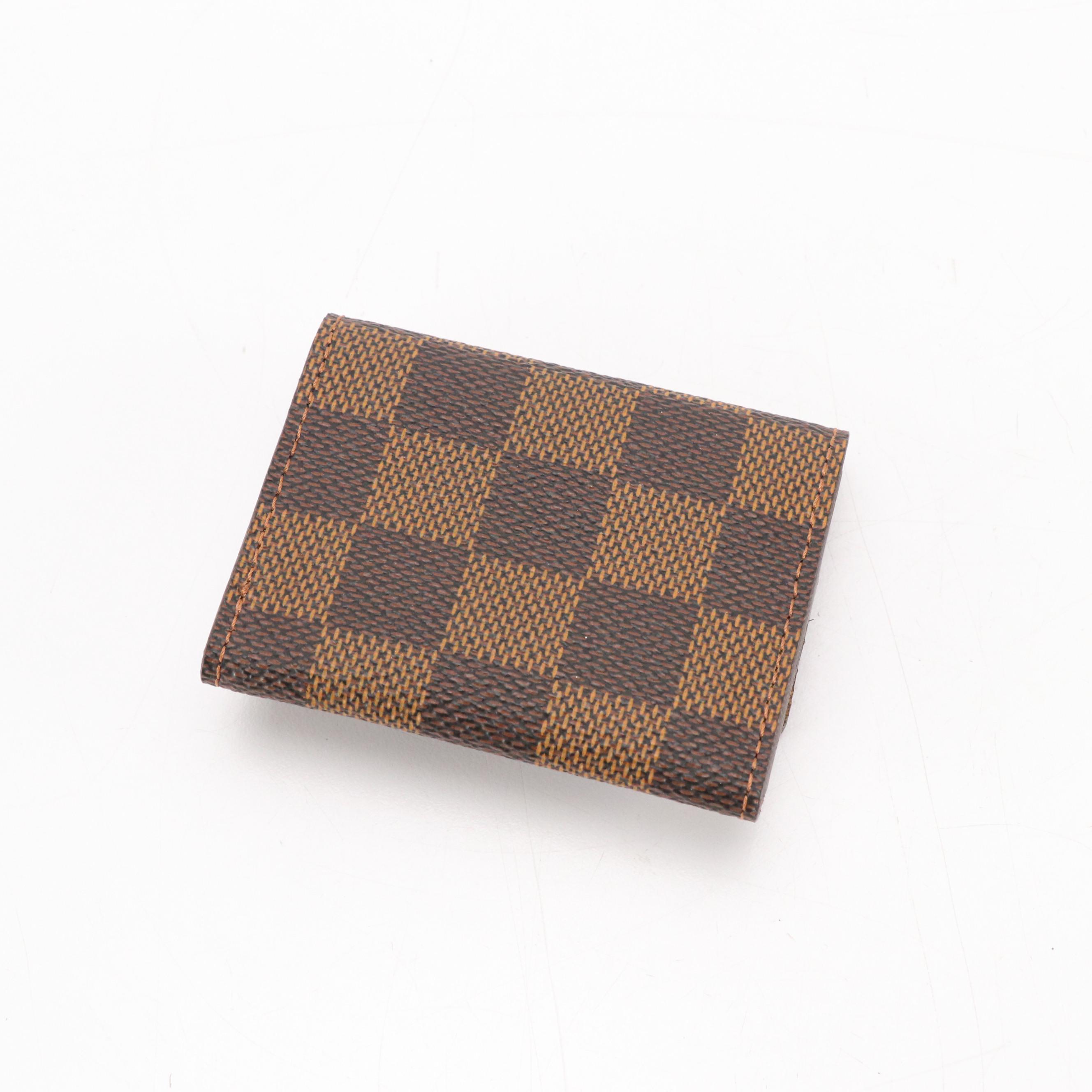 Louis Vuitton Cufflink Case in Damier Ebene Canvas