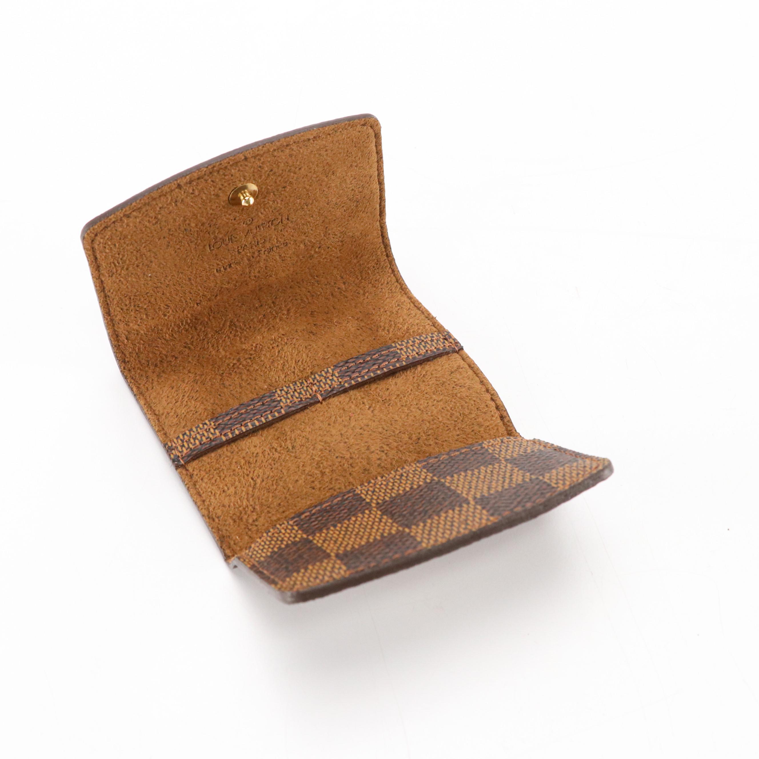 Louis Vuitton Cufflink Case in Damier Ebene Canvas