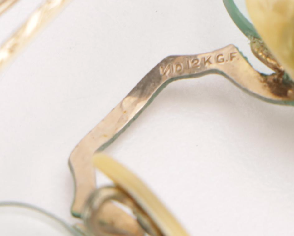 Antique Gold Filled Prescription Rimless and Windsor Eyeglasses with Cases