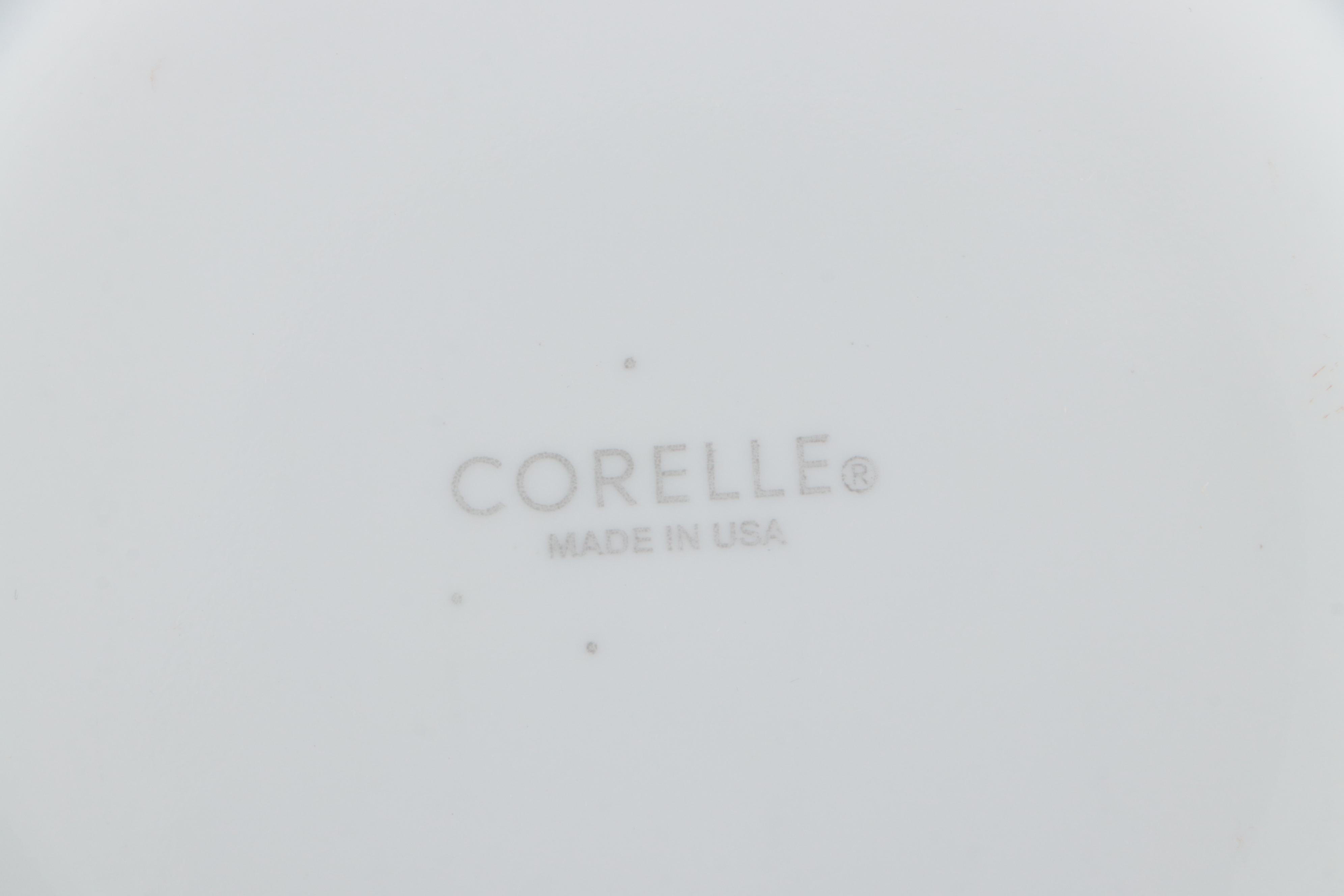 Corelle Blue and White Ceramic Dinnerware