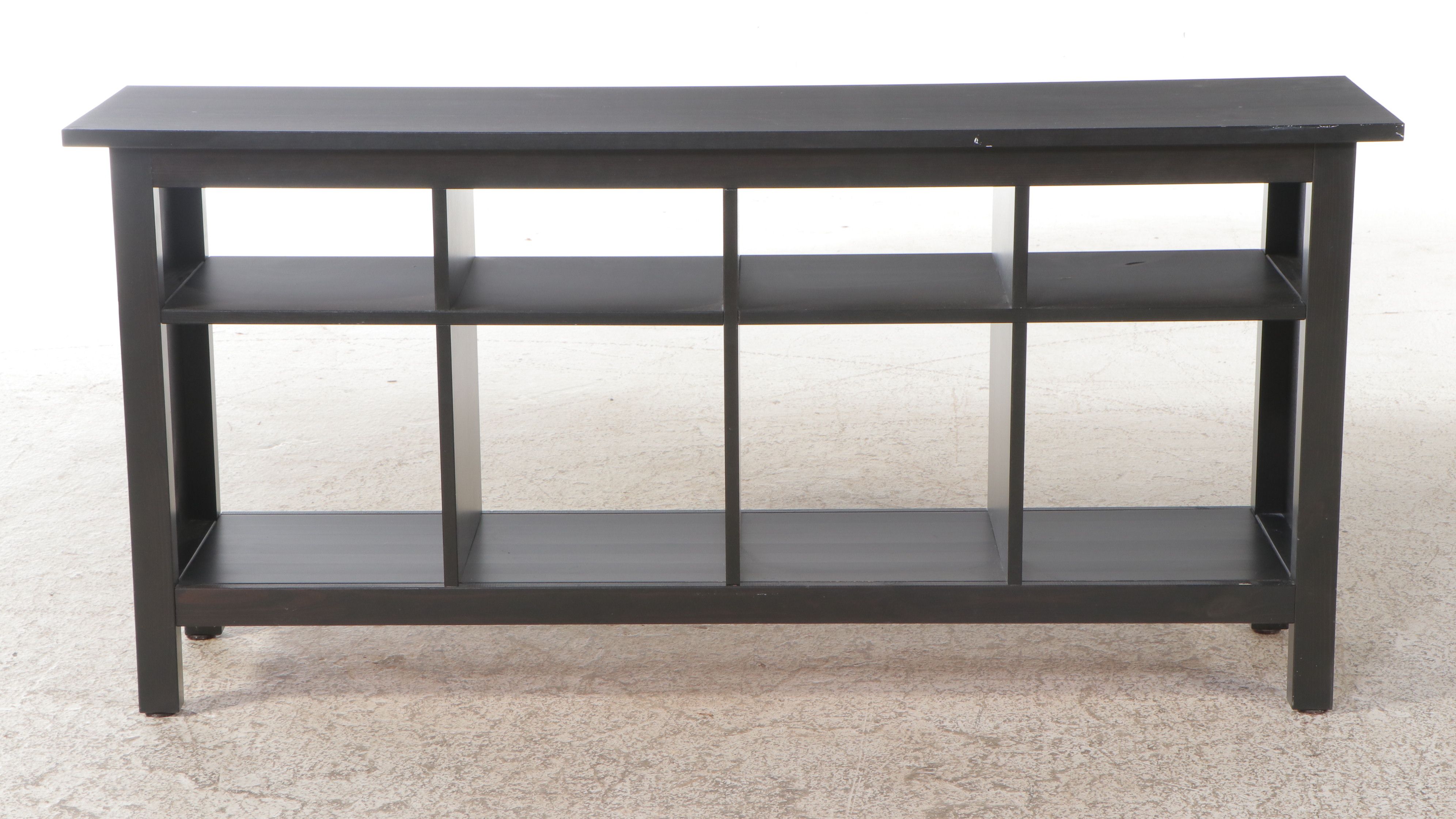 Contemporary Modern Ebonized Wood Console Table