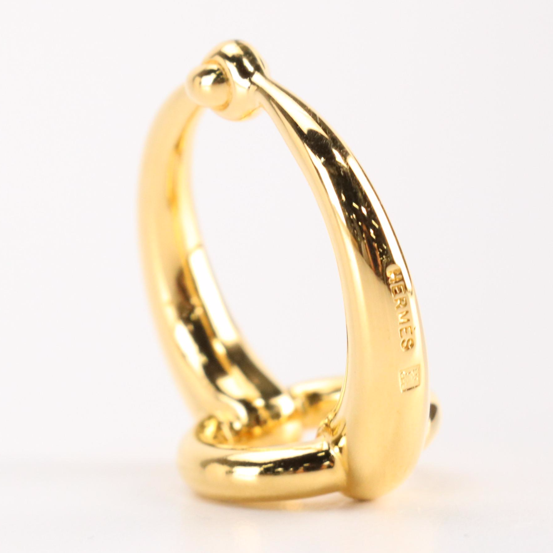 Hermès Gold Plated Horse Bit Scarf Ring