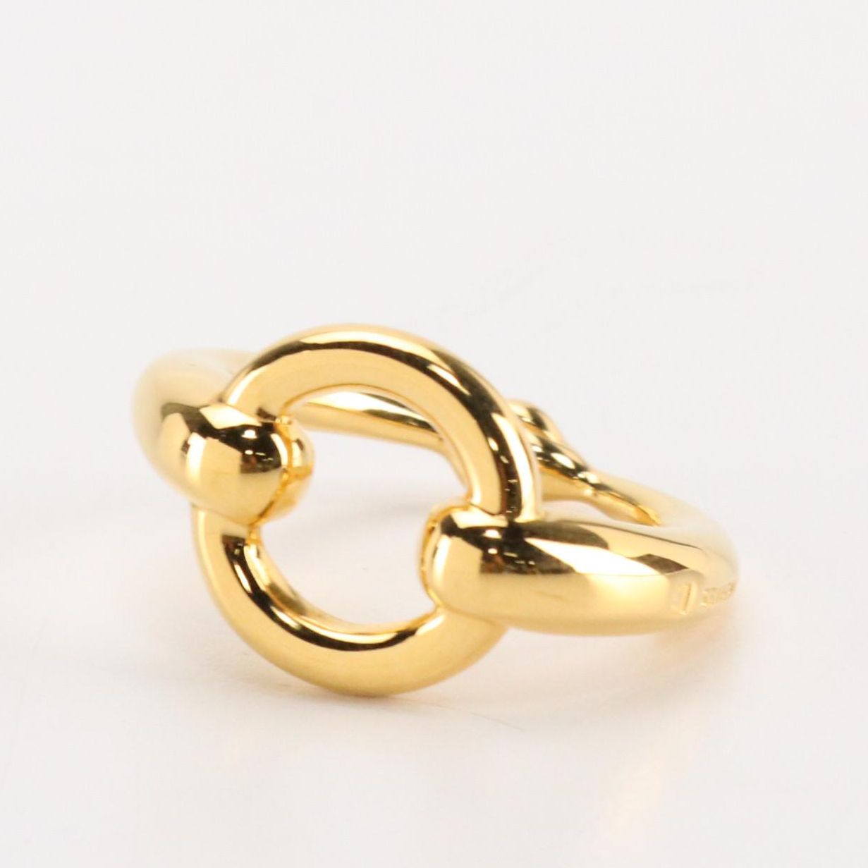 Hermès Gold Plated Horse Bit Scarf Ring