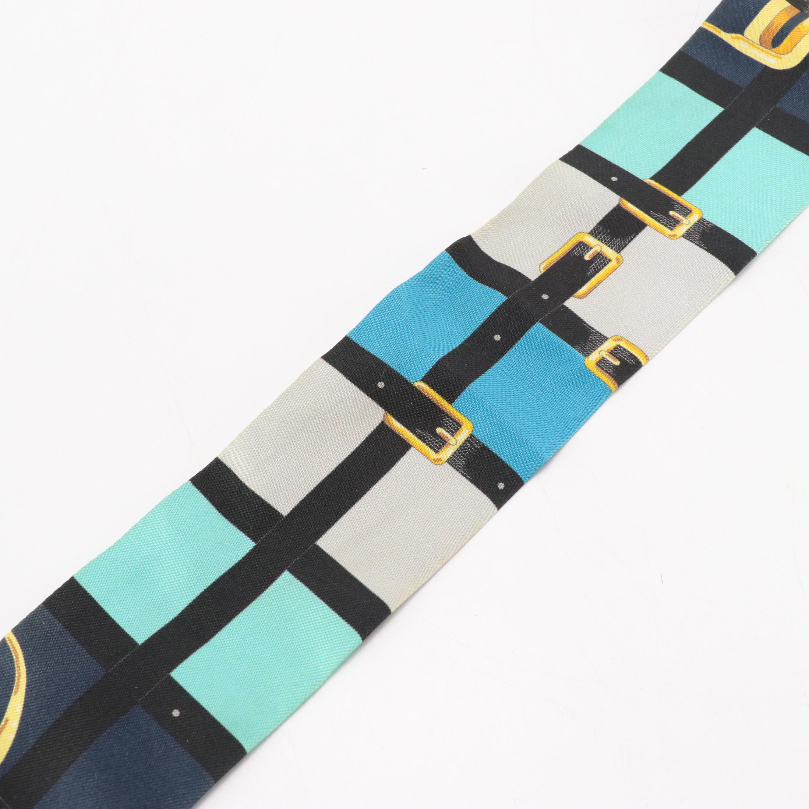 Hermès Printed Silk Twilly Scarf