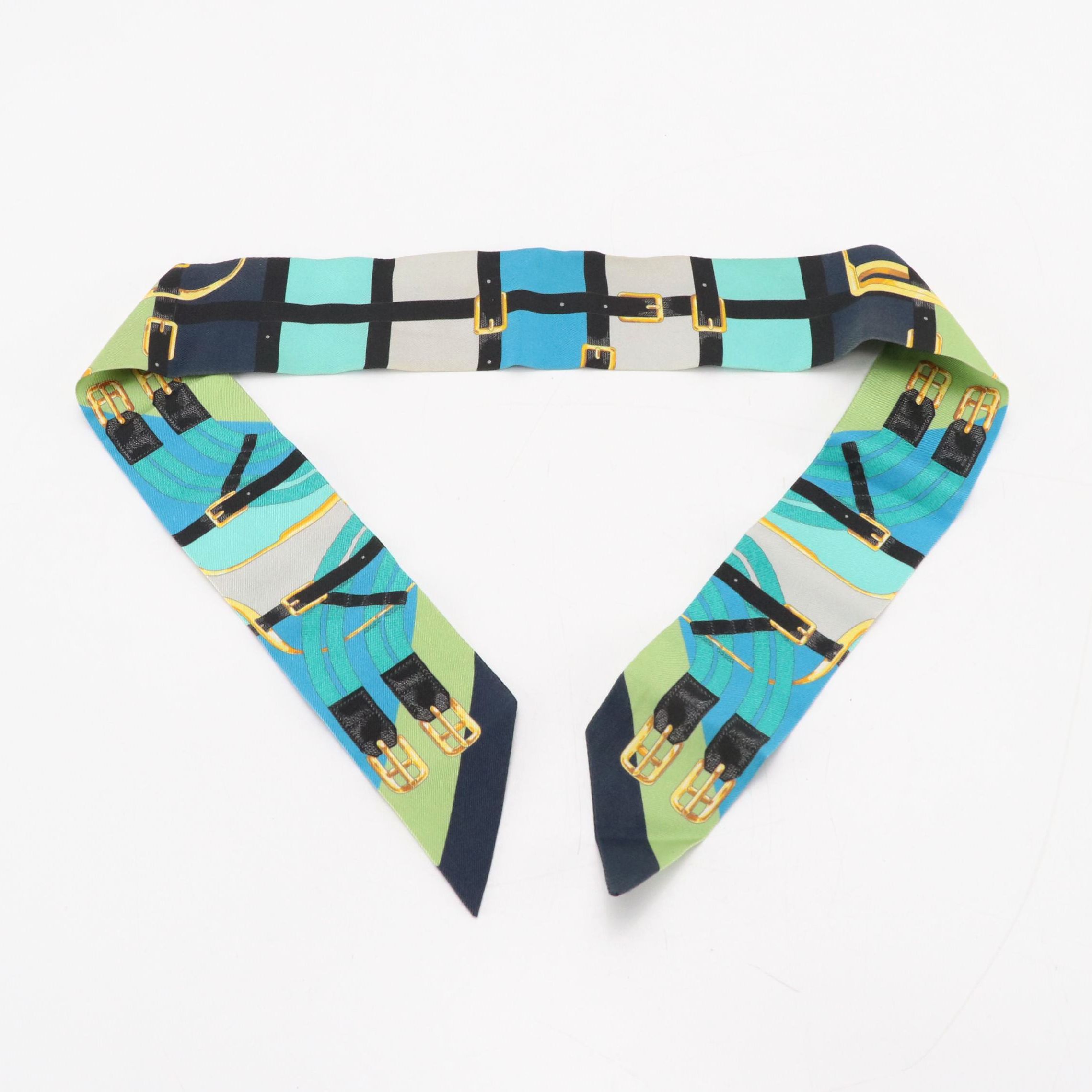 Hermès Printed Silk Twilly Scarf