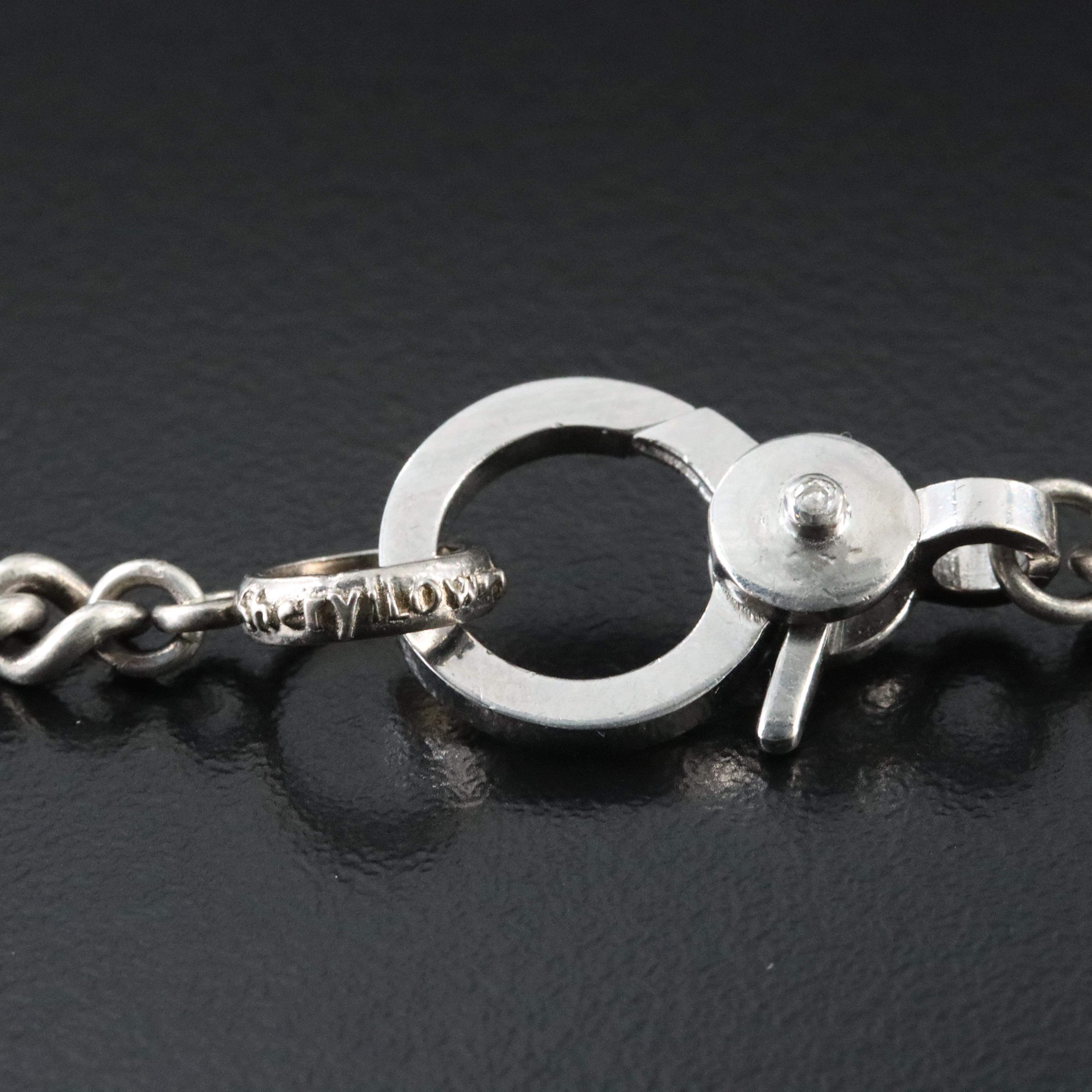 Sterling Sheryl Lowe Strawberry Quartz and Diamond Necklace