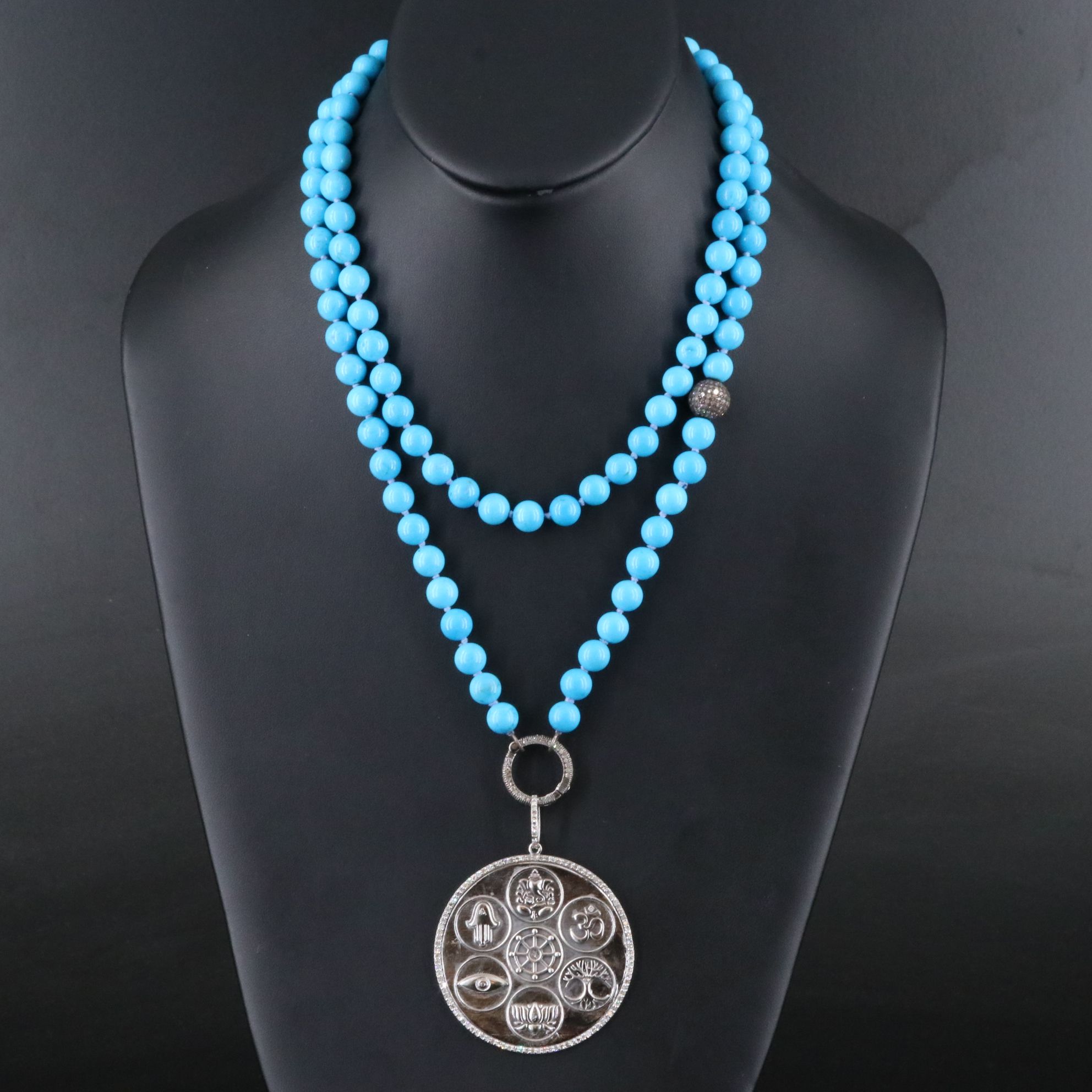 Sheryl Lowe Magnesite and Diamond Necklace