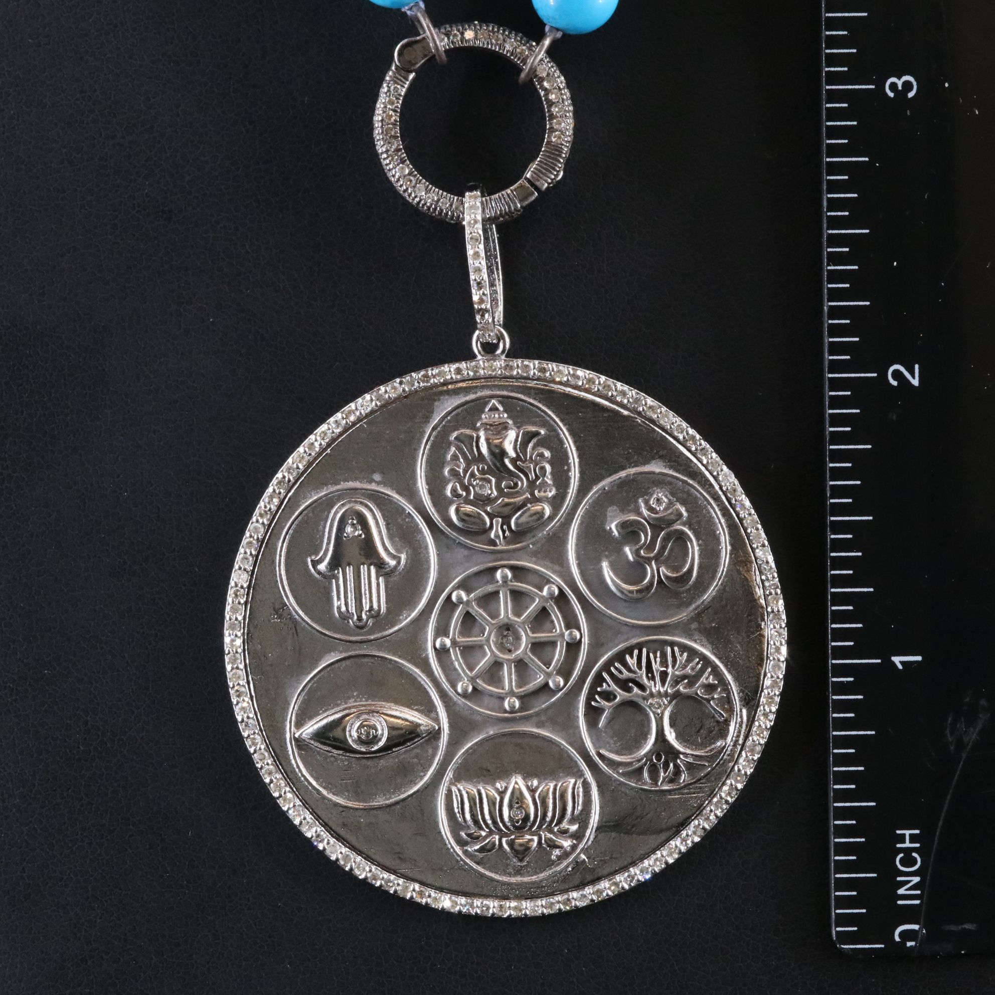 Sheryl Lowe Magnesite and Diamond Necklace