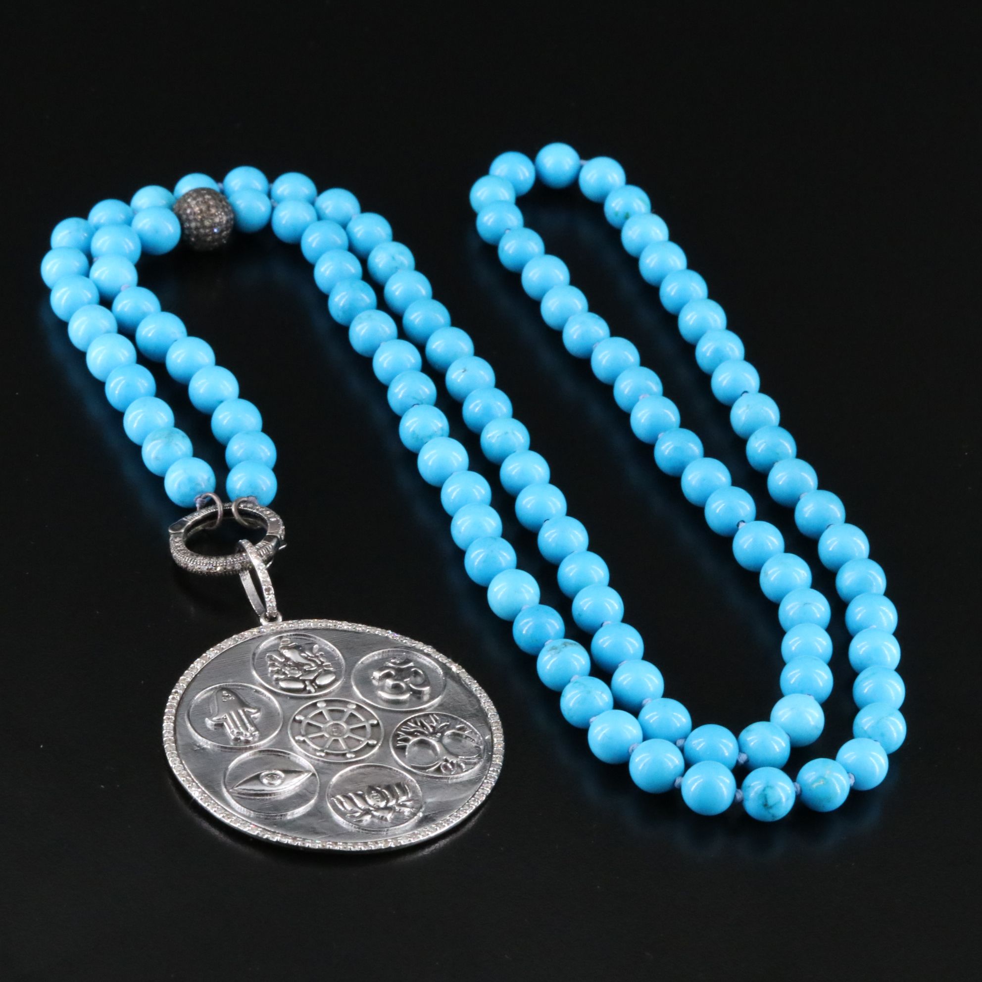 Sheryl Lowe Magnesite and Diamond Necklace