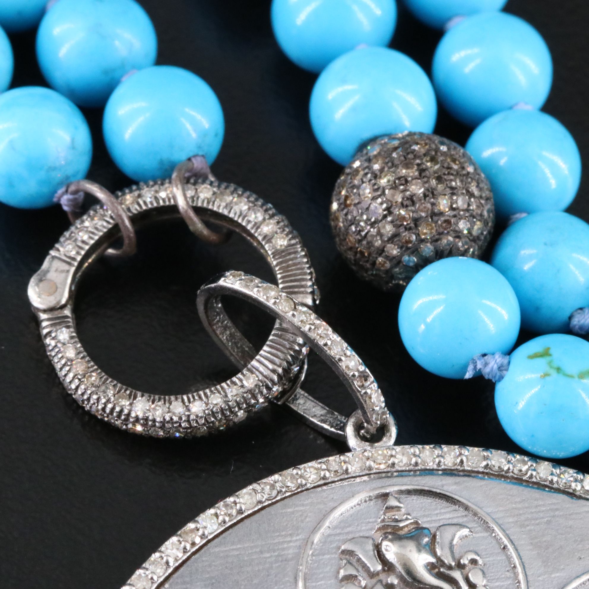 Sheryl Lowe Magnesite and Diamond Necklace