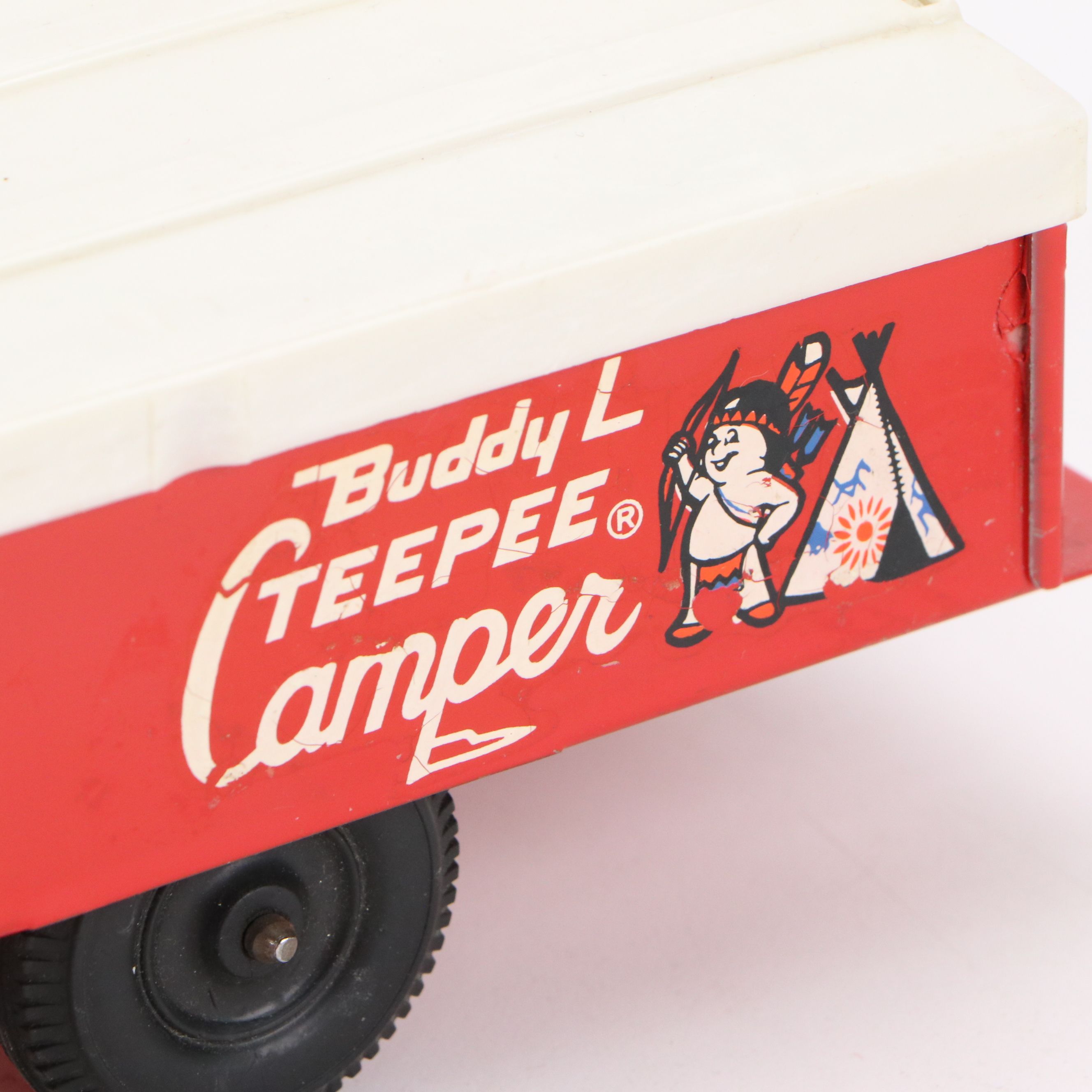 Buddy L Station Wagon & Teepee Camper Toy Set, Mid-20th Century