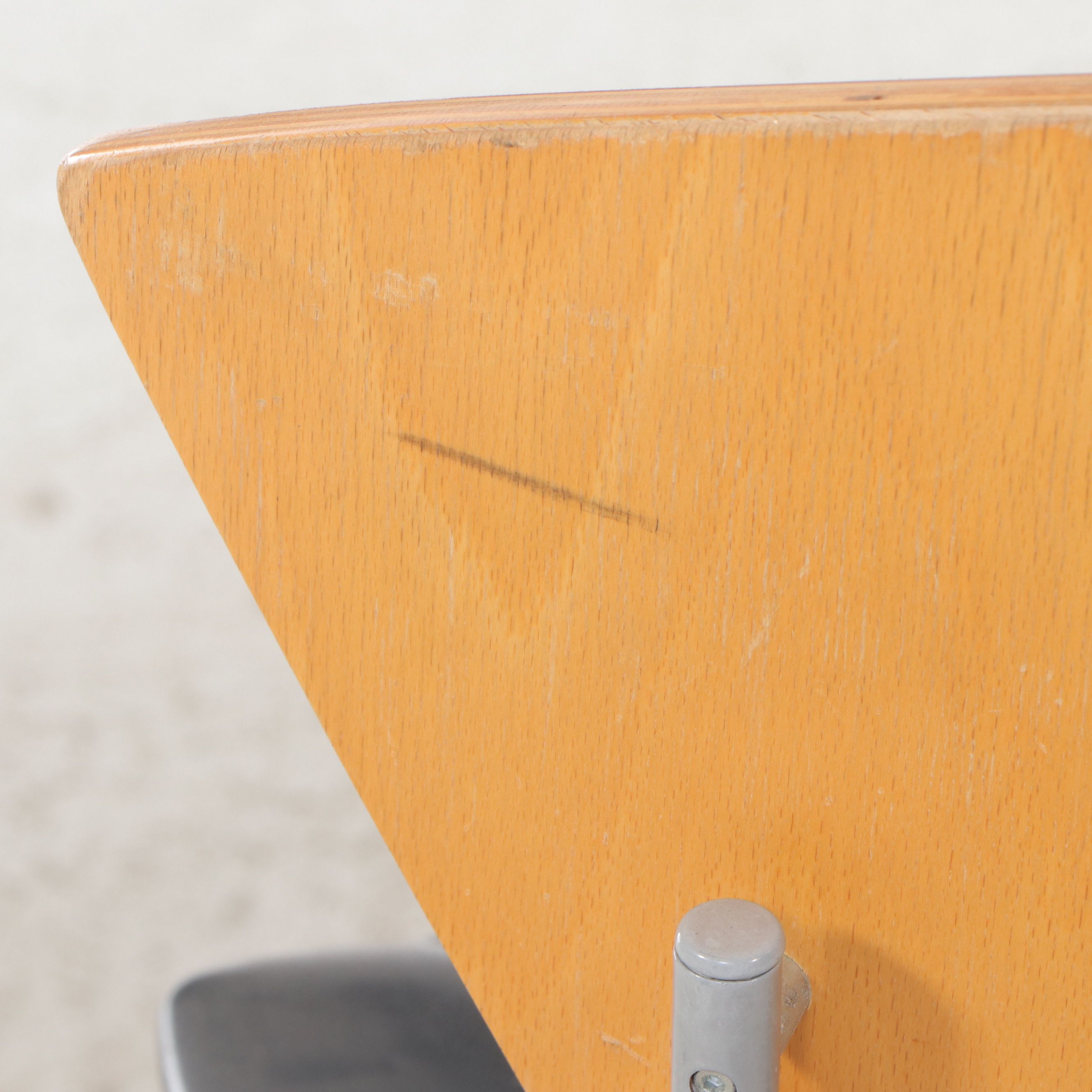 Set of Four Allermuir Postmodernist Wood and Metal Dining Chairs, Late 20th C.