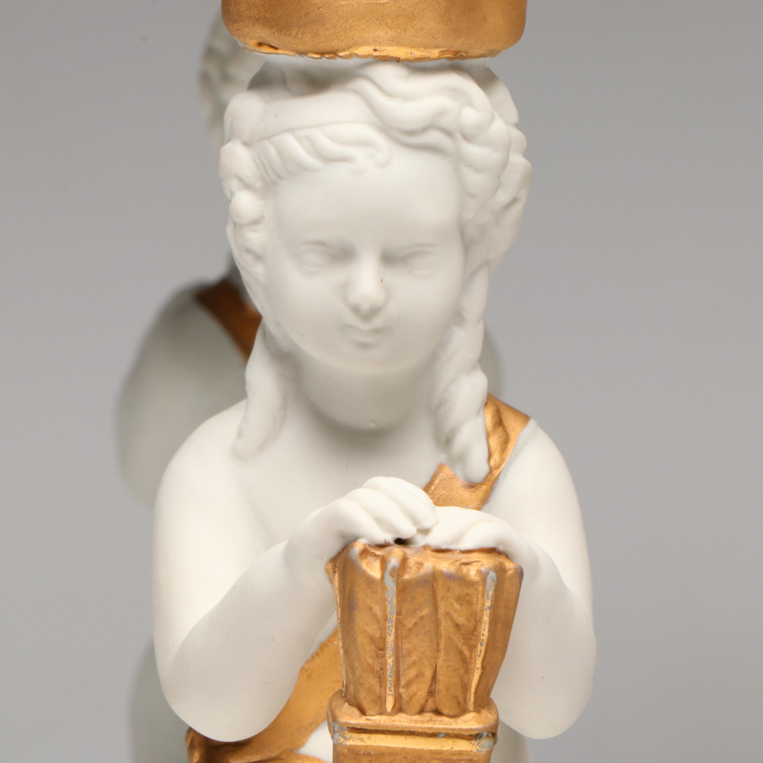 Old Paris Style Gilt Porcelain Reticulated Corbeilles