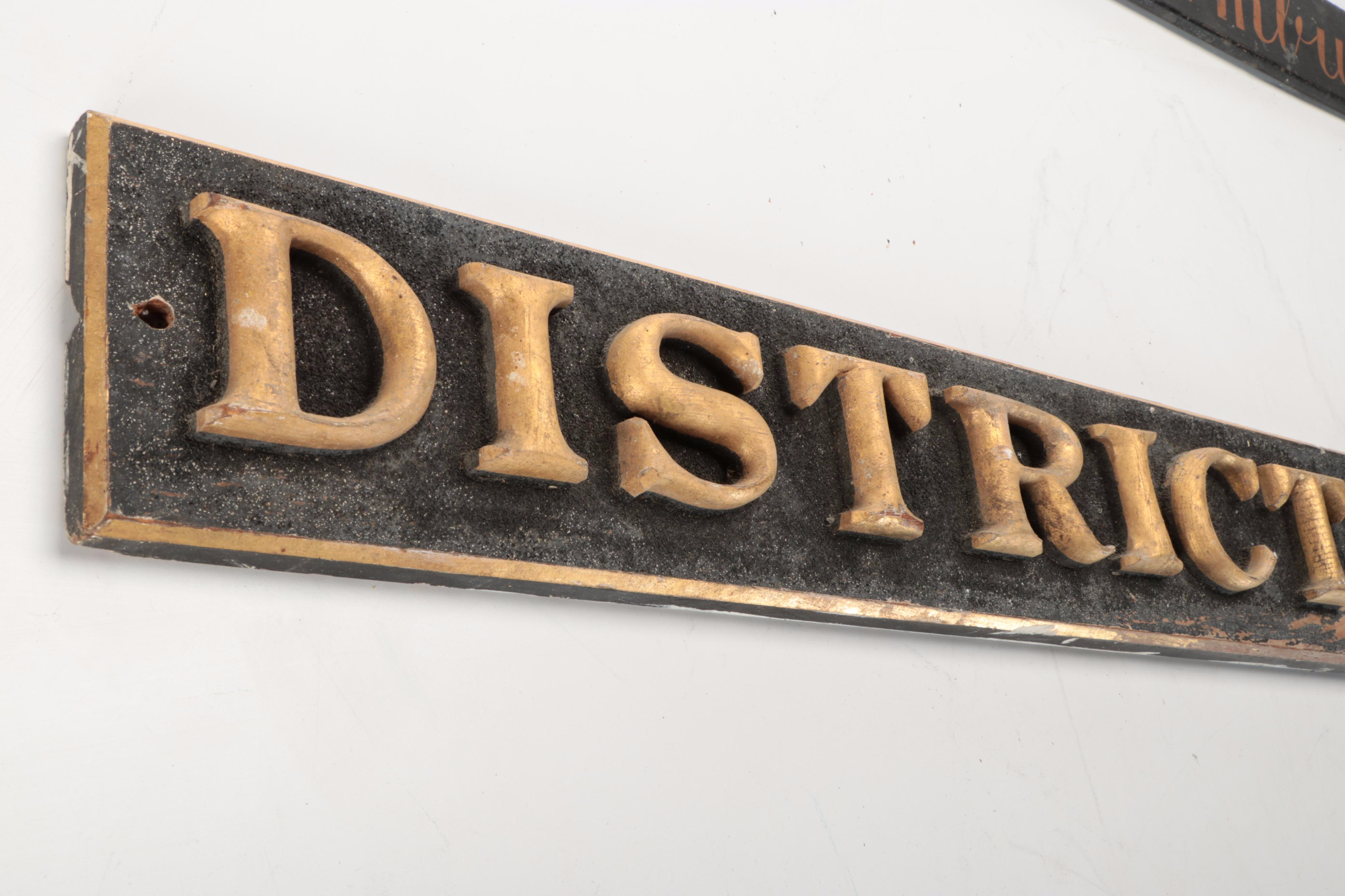 Pair of American Wooden Trade Signs, Early 20th-Century