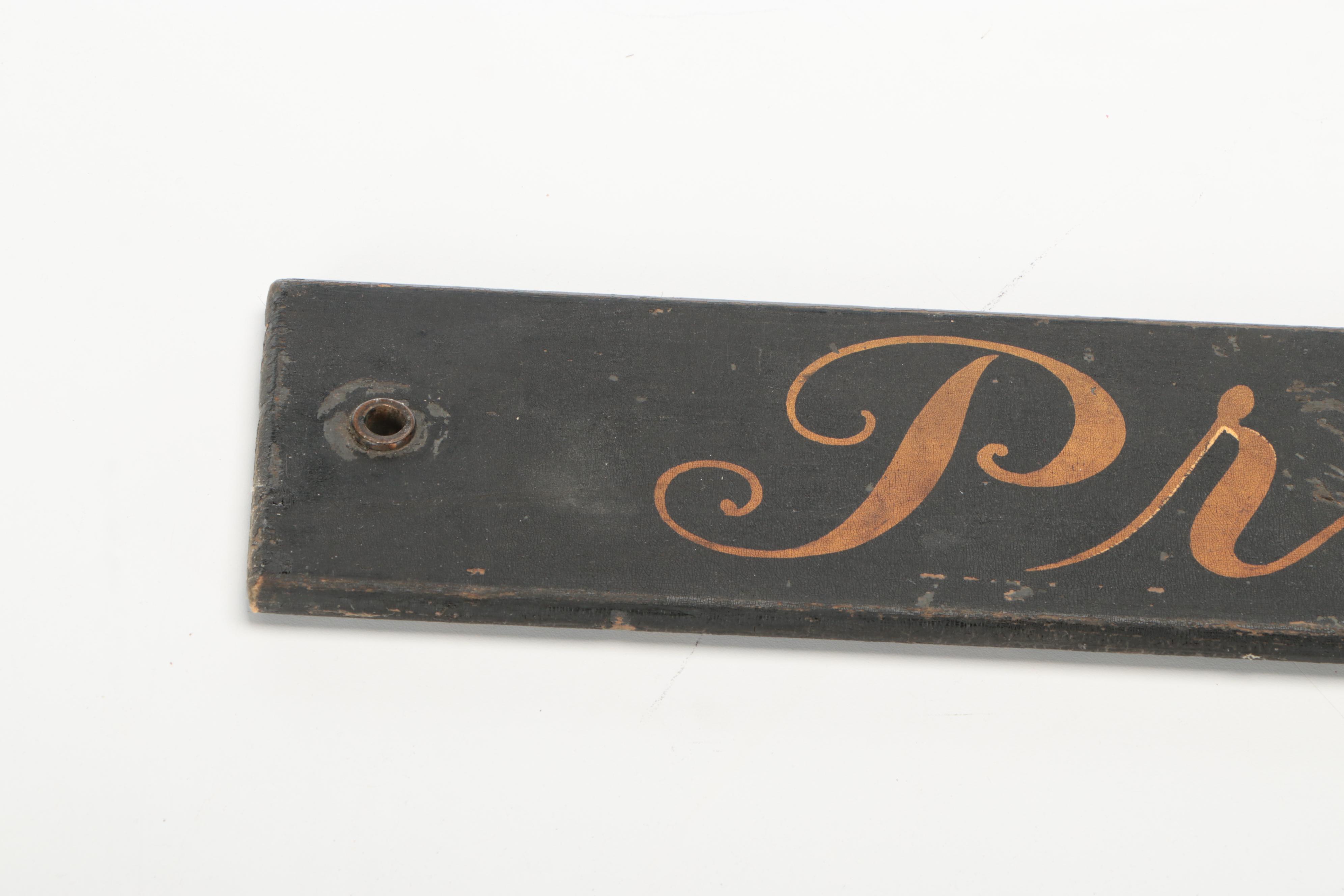 Pair of American Wooden Trade Signs, Early 20th-Century