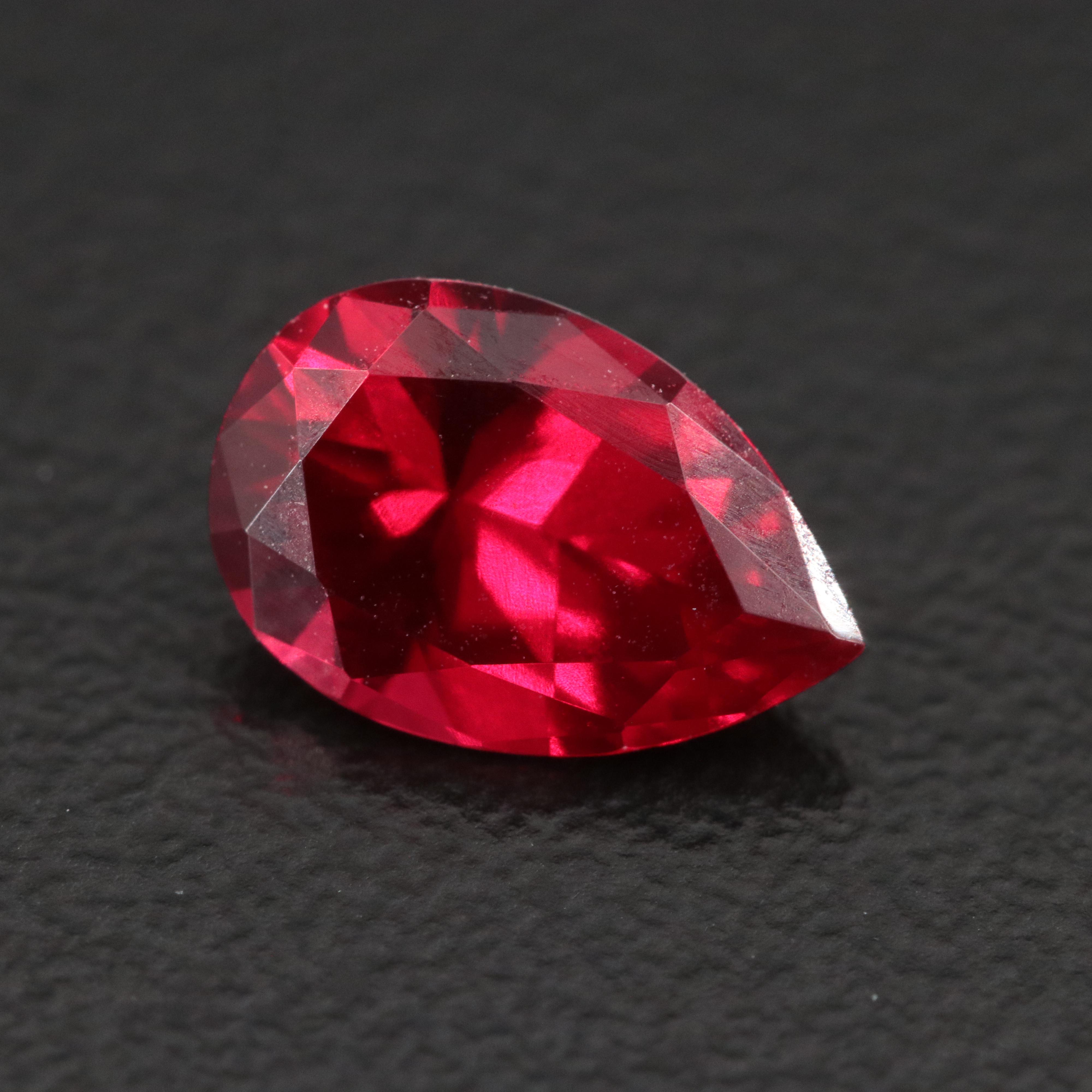 Loose 1.60 CT Lab Grown Ruby