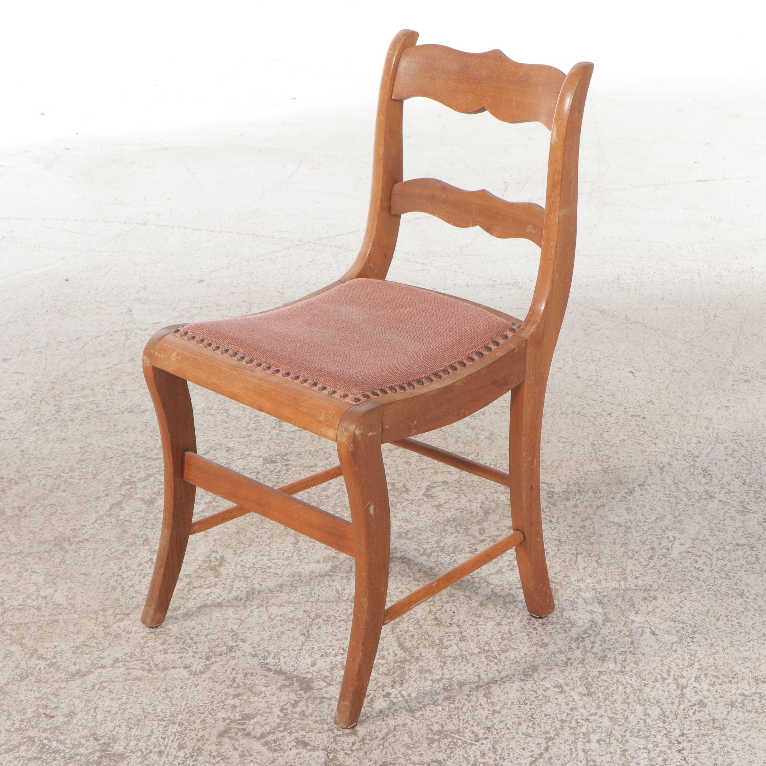 Pair of Mahogany Saber-Leg Side Chairs, Early to Mid-20th Century