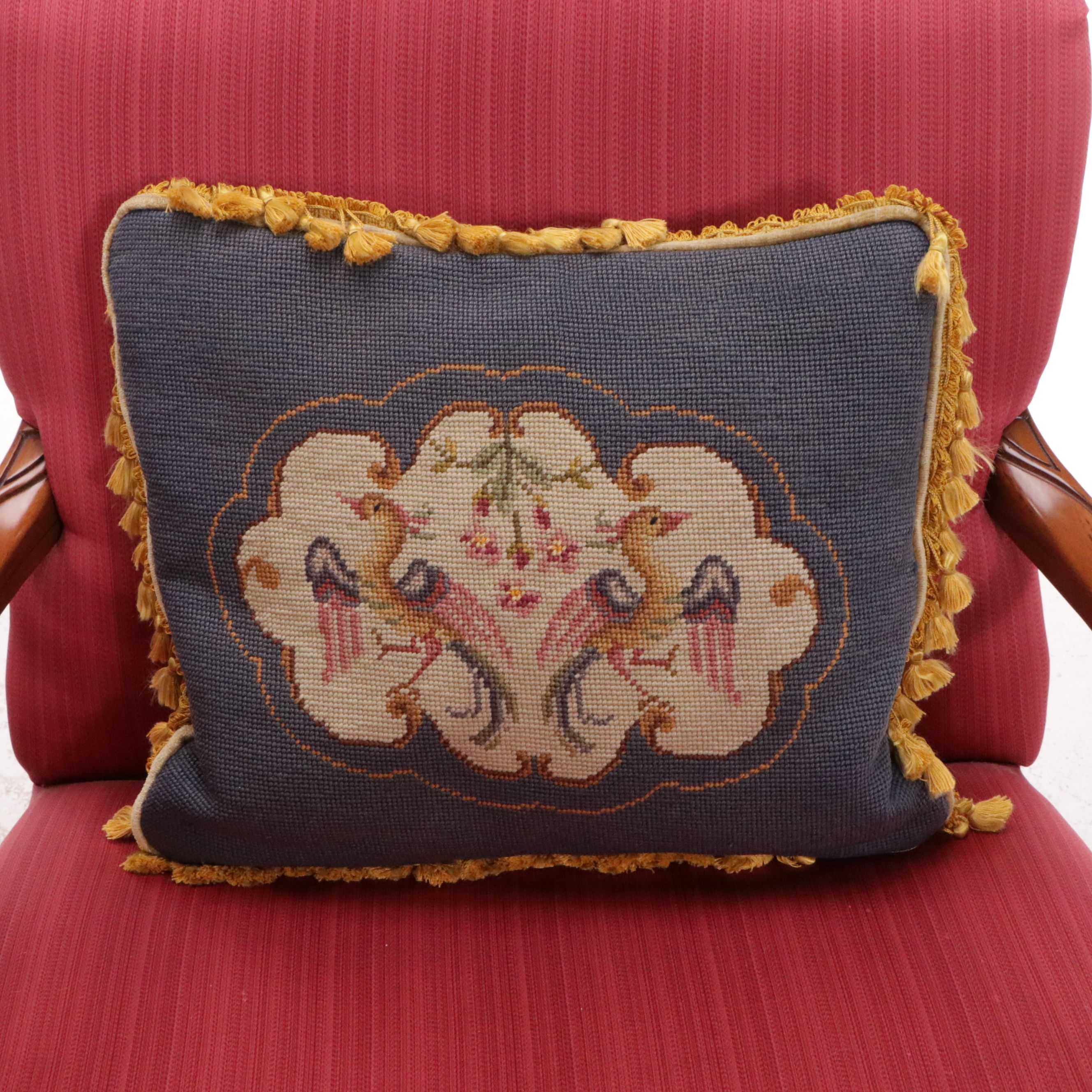 Drexel Heritage French Provincial Style Armchairs with Twisted Band Skirt, Pair