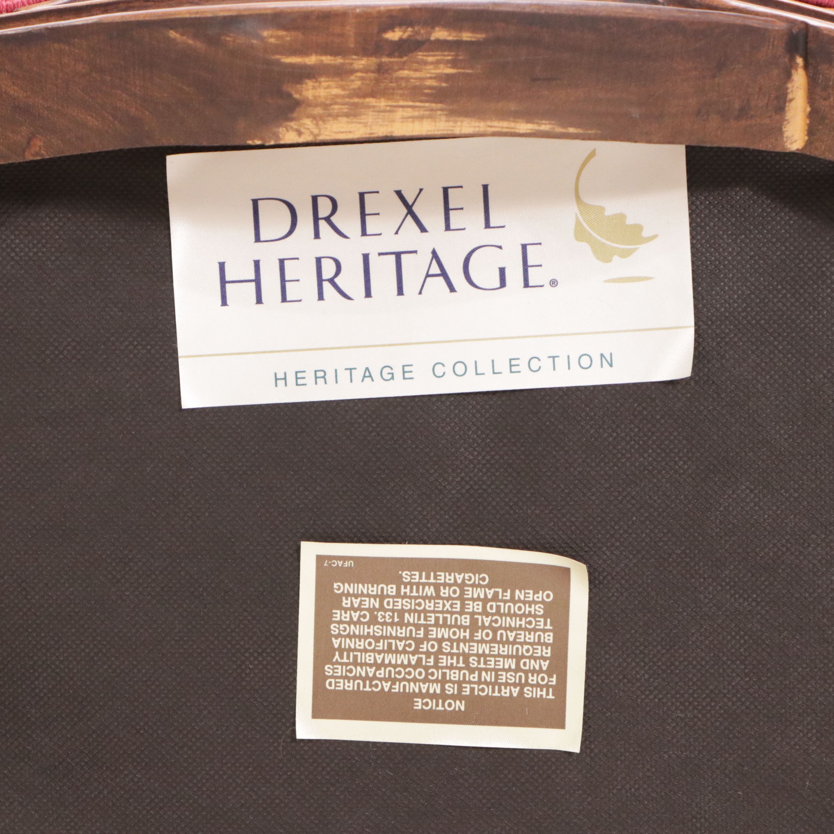 Drexel Heritage French Provincial Style Armchairs with Twisted Band Skirt, Pair