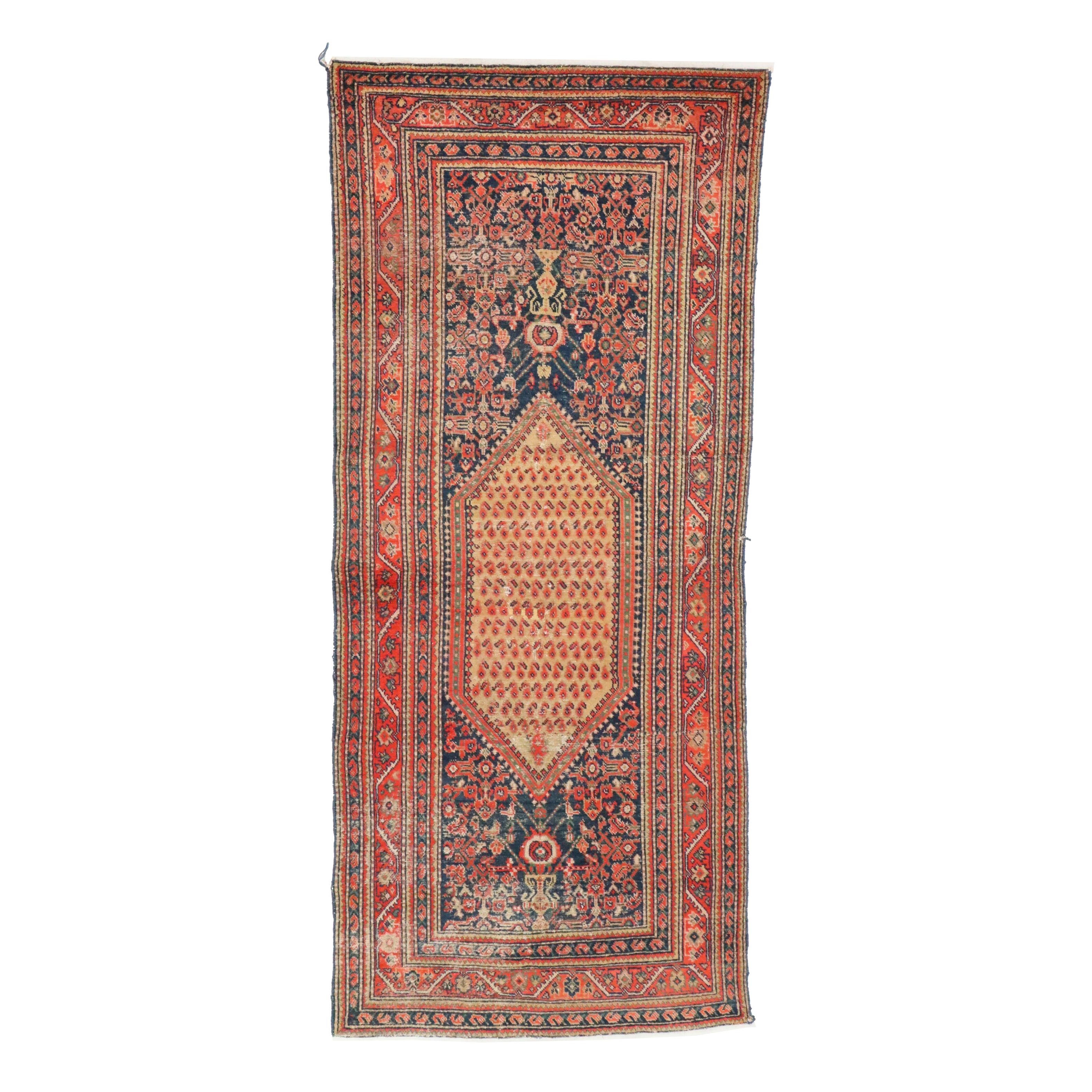 4'2 x 9'8 Hand-Knotted Persian Malayer Long Rug