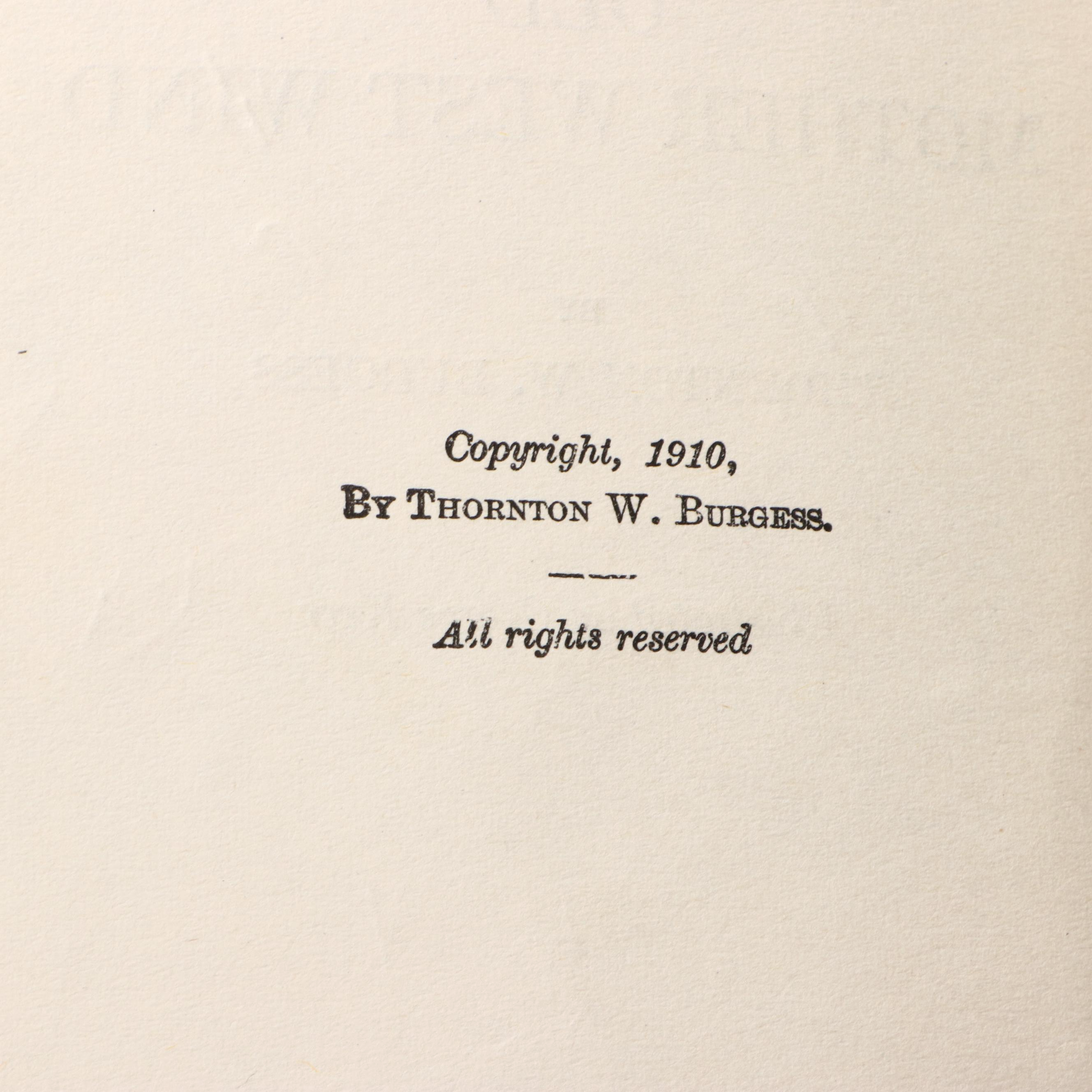 "Wild Flowers We Know" and "Old Mother West Wind" by Thornton W. Burgess