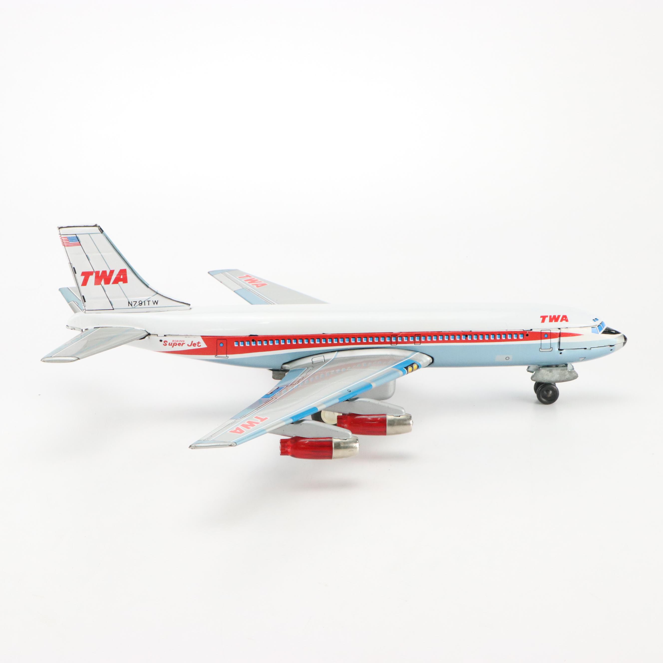 Marx "Boeing Super Jet" Tin Litho Toy Plane